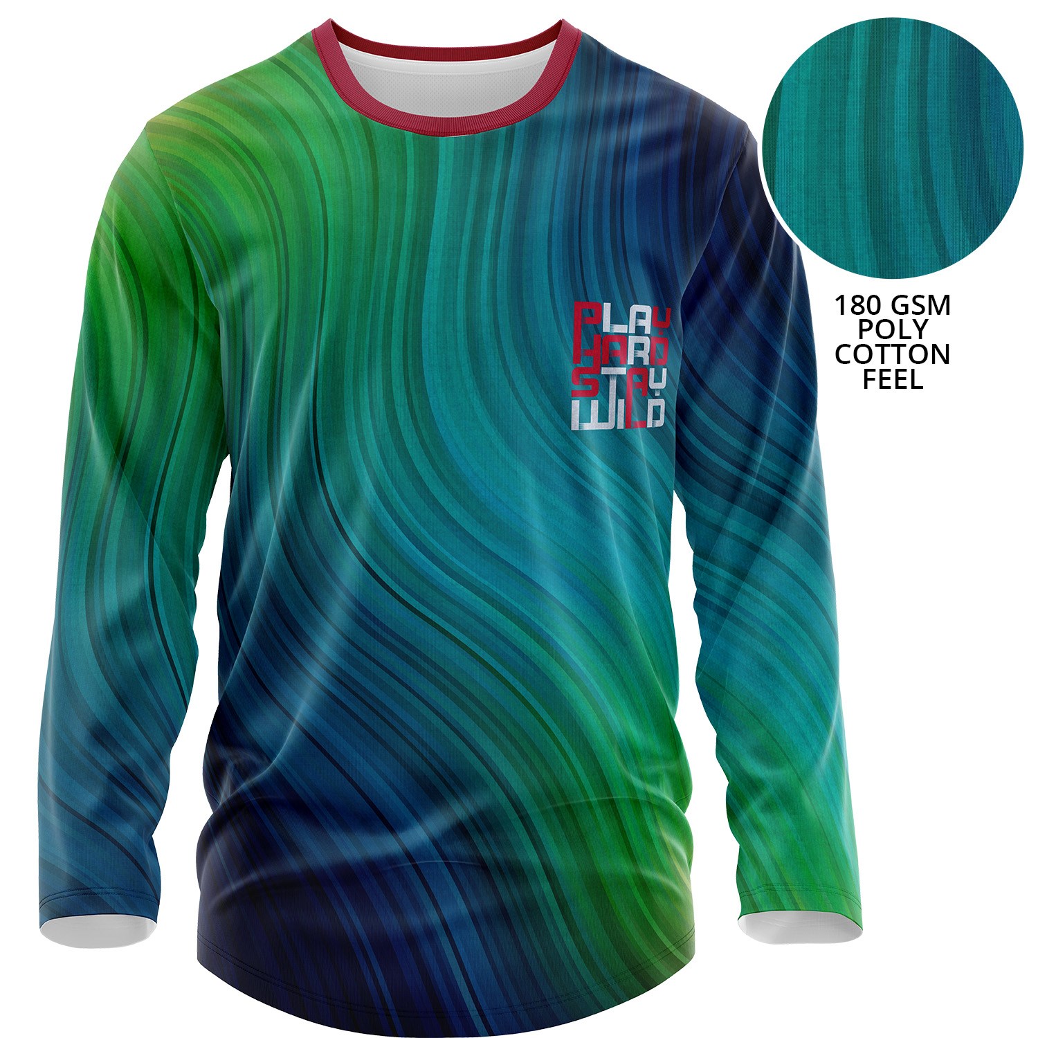 Youth 180 GSM Cotton Feel Sublimation Long Sleeve T-shirt 1