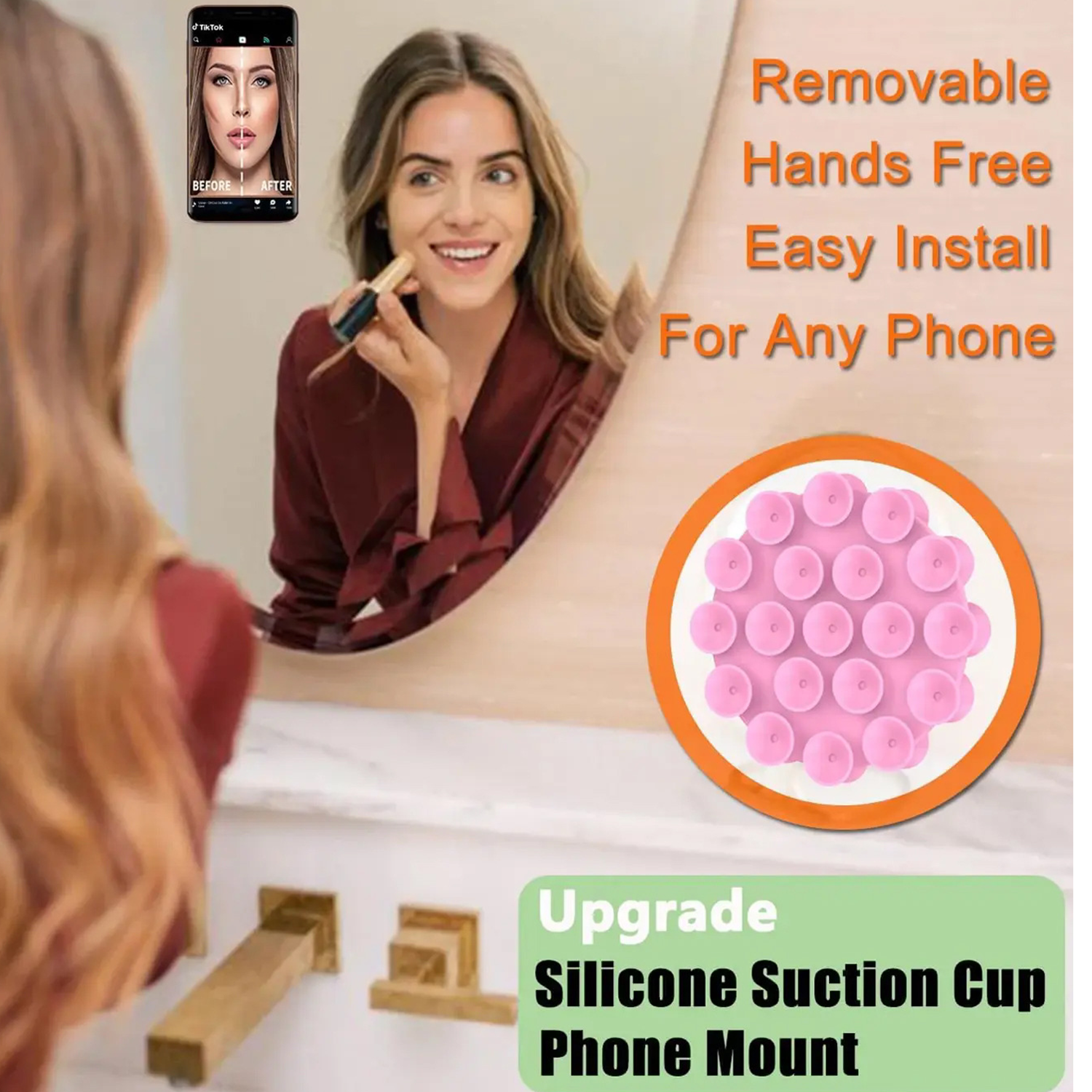 Silicone Suction Phone Mount with Adhesive Backing 5