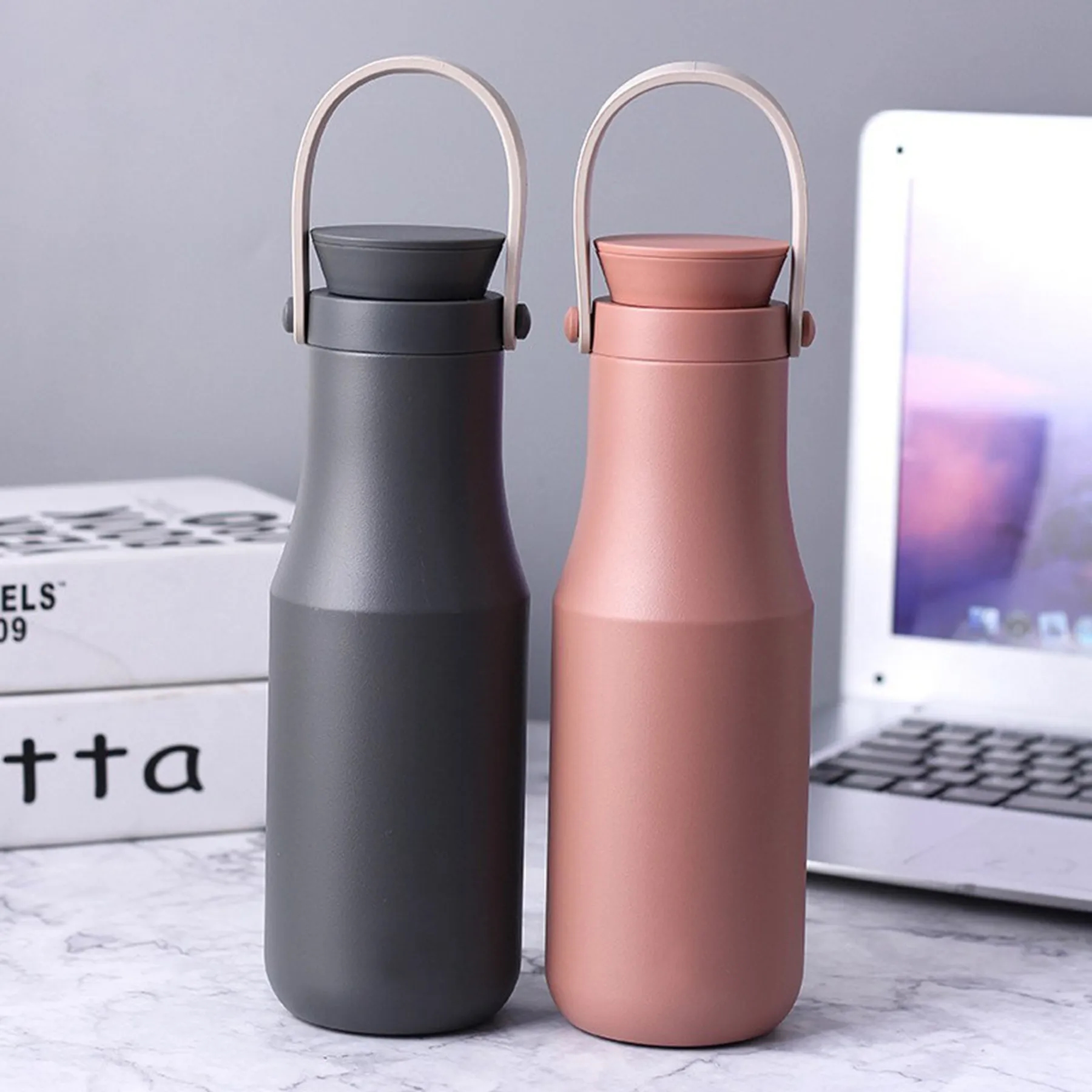 16 Oz. Stainless Steel Vacuum Water Bottle with Handle 5