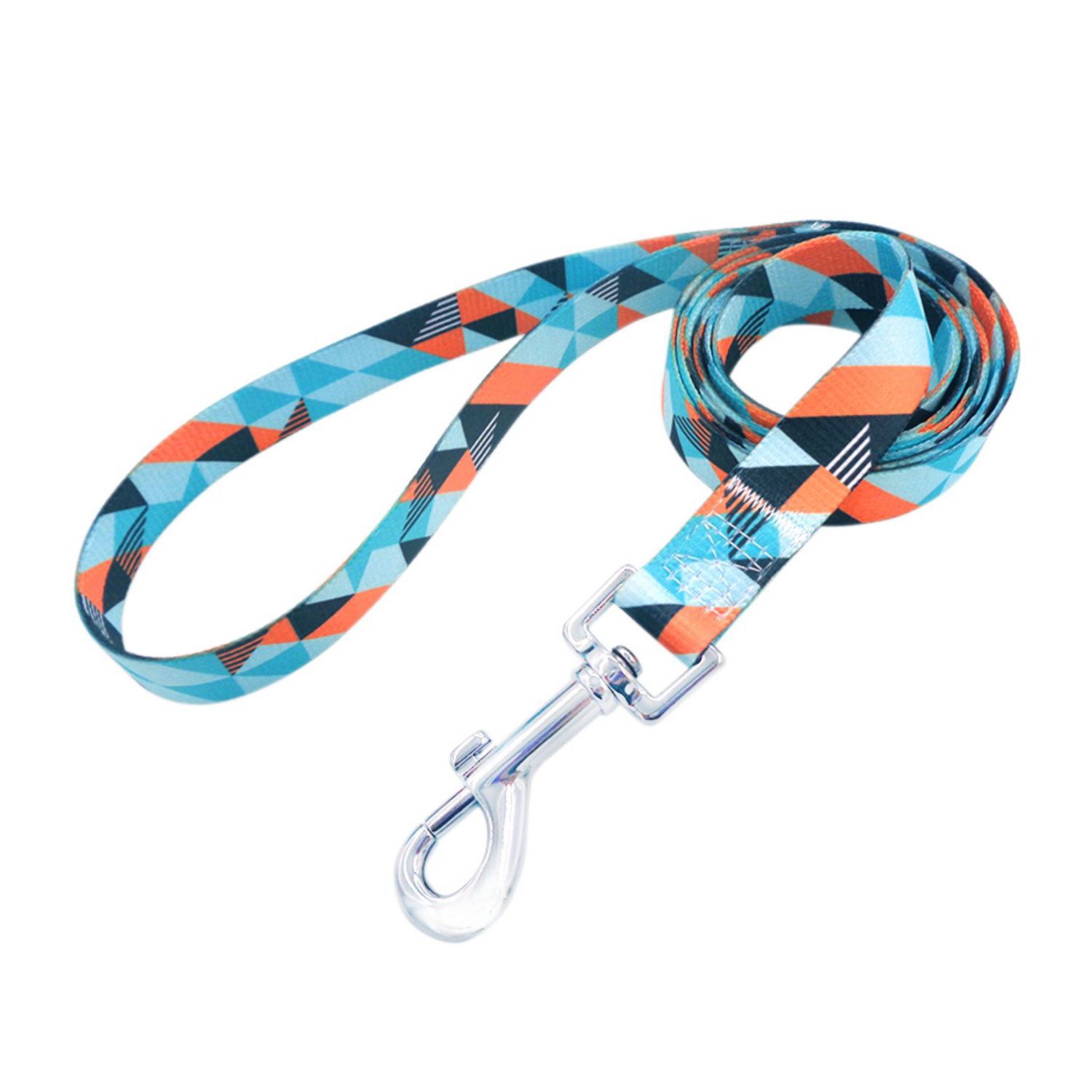 5/8"W x 72"L Polyester Pet Leash w/ Metal Carabiner Sublimation 5