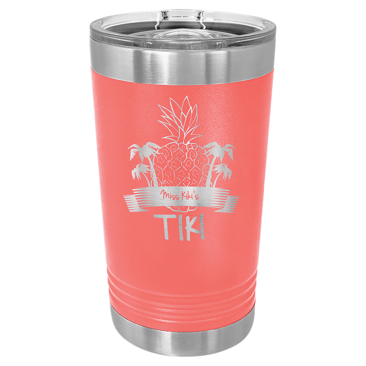 Polar Camel Coral 16 oz. Pint with Slider Lid 3