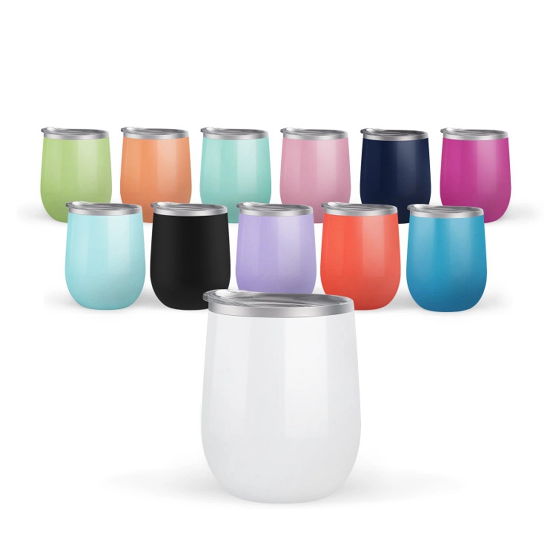 12oz Double Wall Eggshell Cup with Lid 6