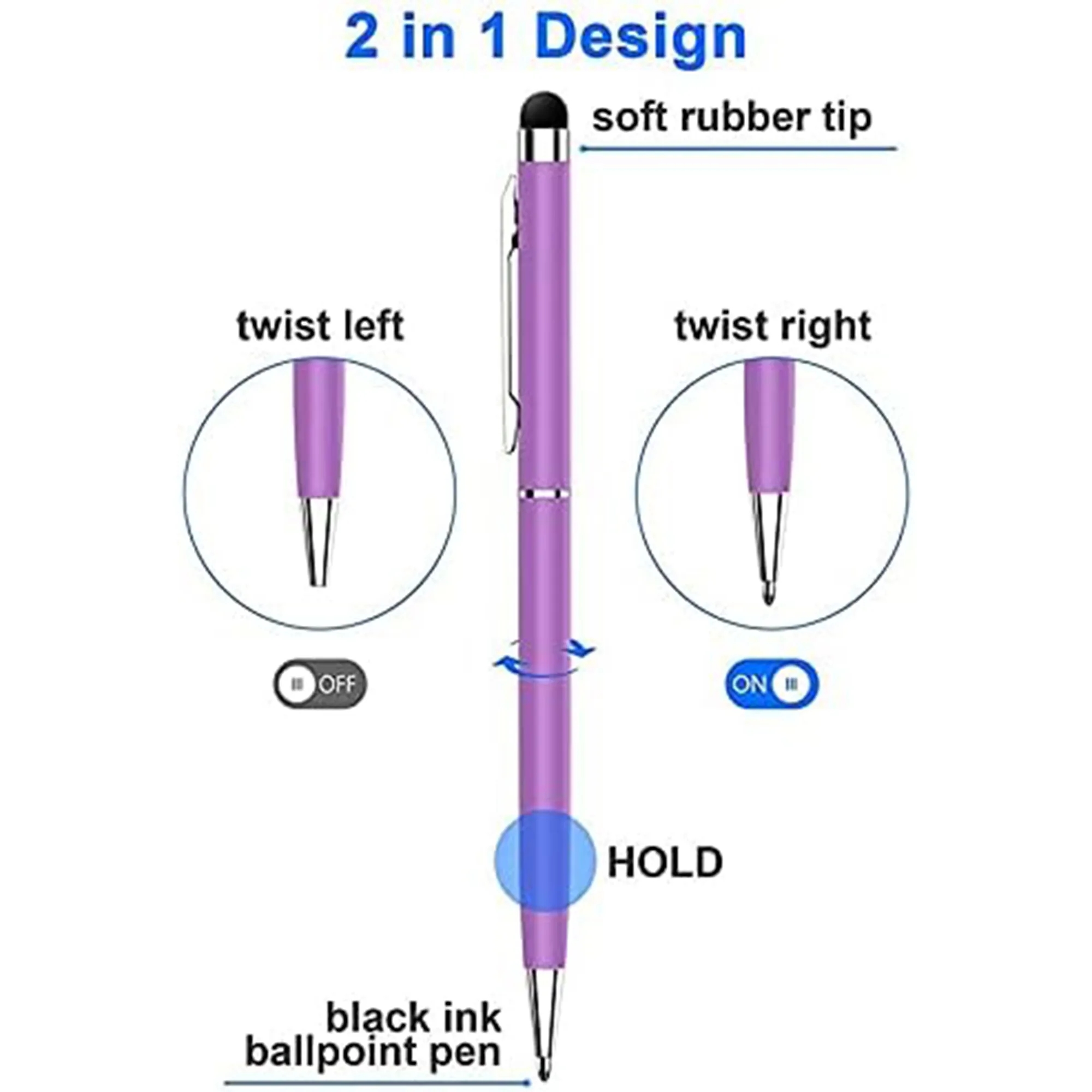 Ergonomic Metal Ballpoint Stylus Pen 21