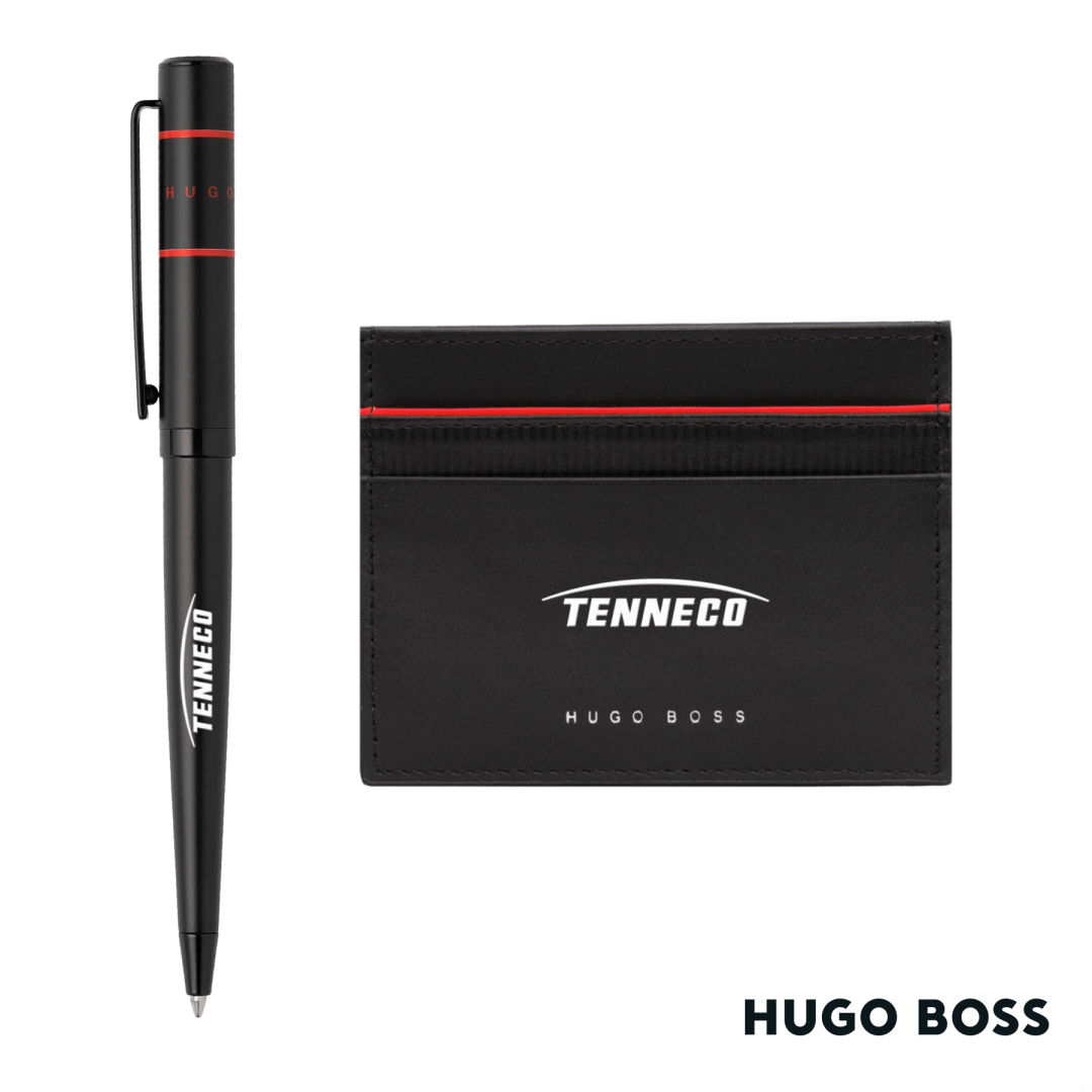 Hugo Boss® Gear Card Holder/Ribbon Matrix Ballpoint Pen 5