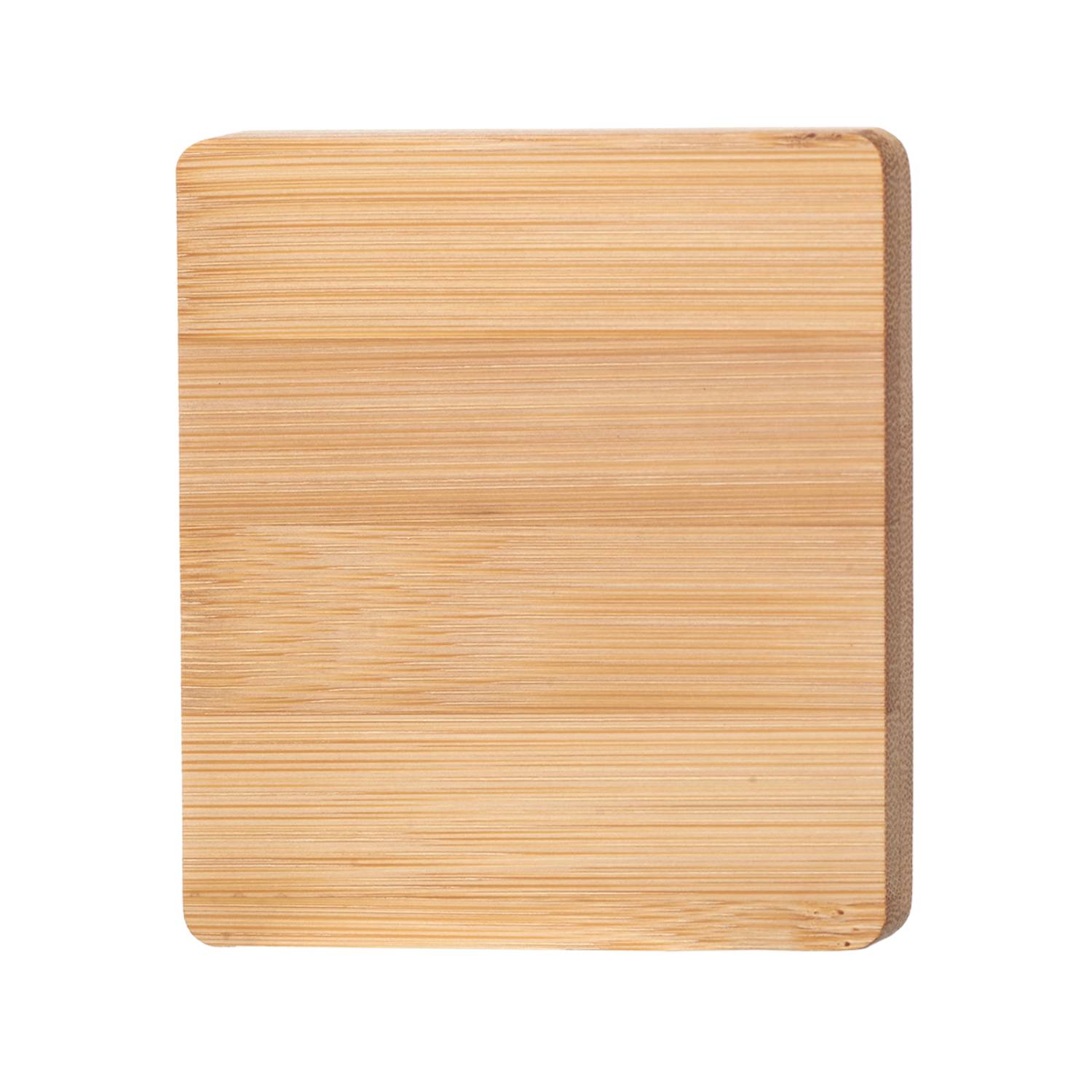 Square Bamboo Wood Coaster with Opener 4