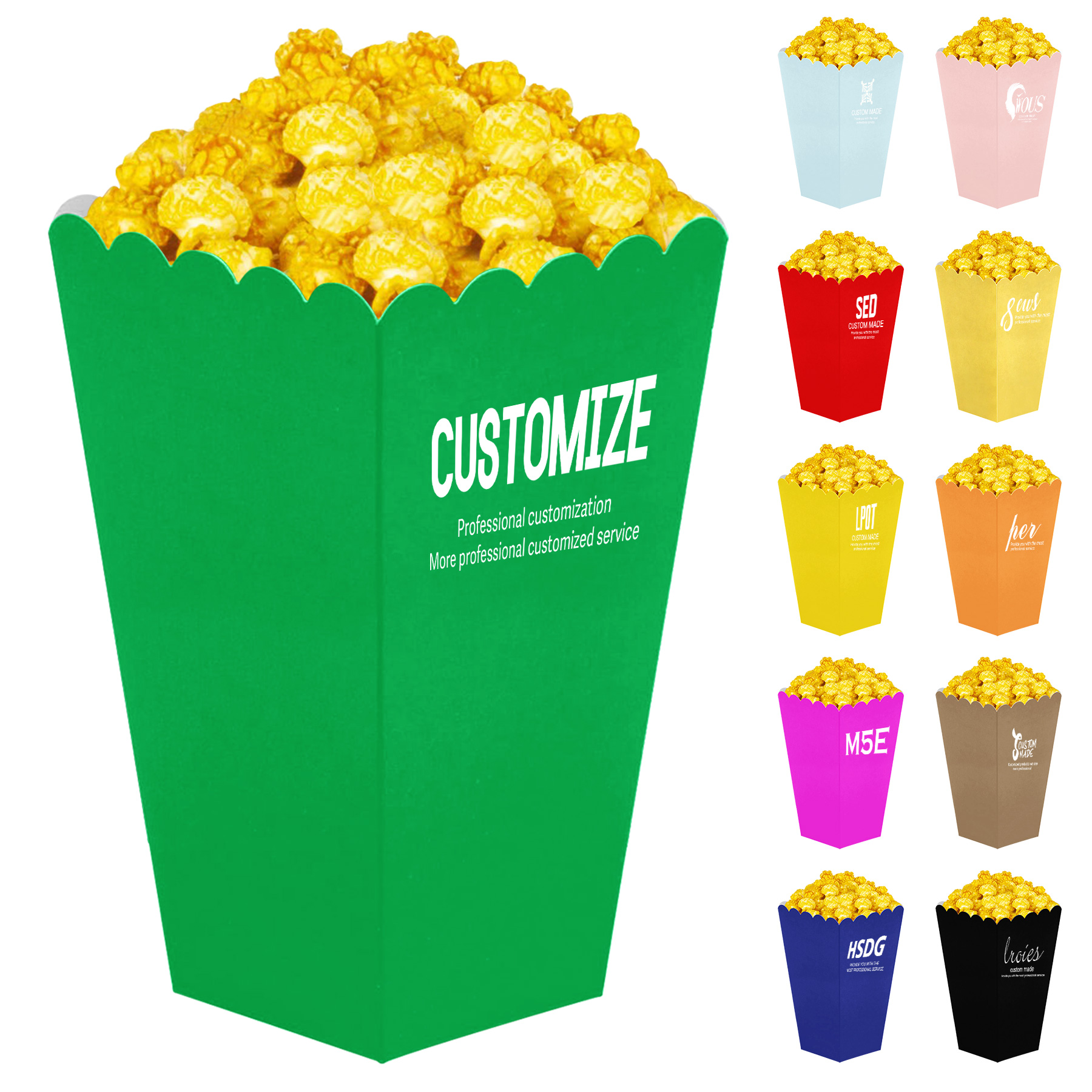 Disposable Cardboard Popcorn Buckets 11