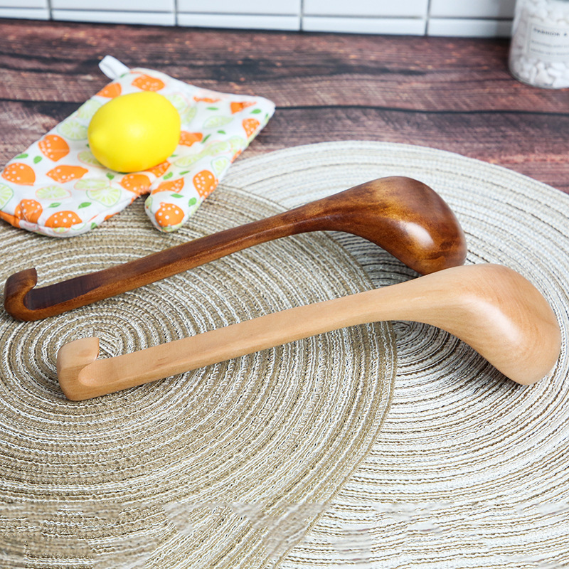 Natural Wooden Ladle for Cooking and Serving - 11 Inches 3