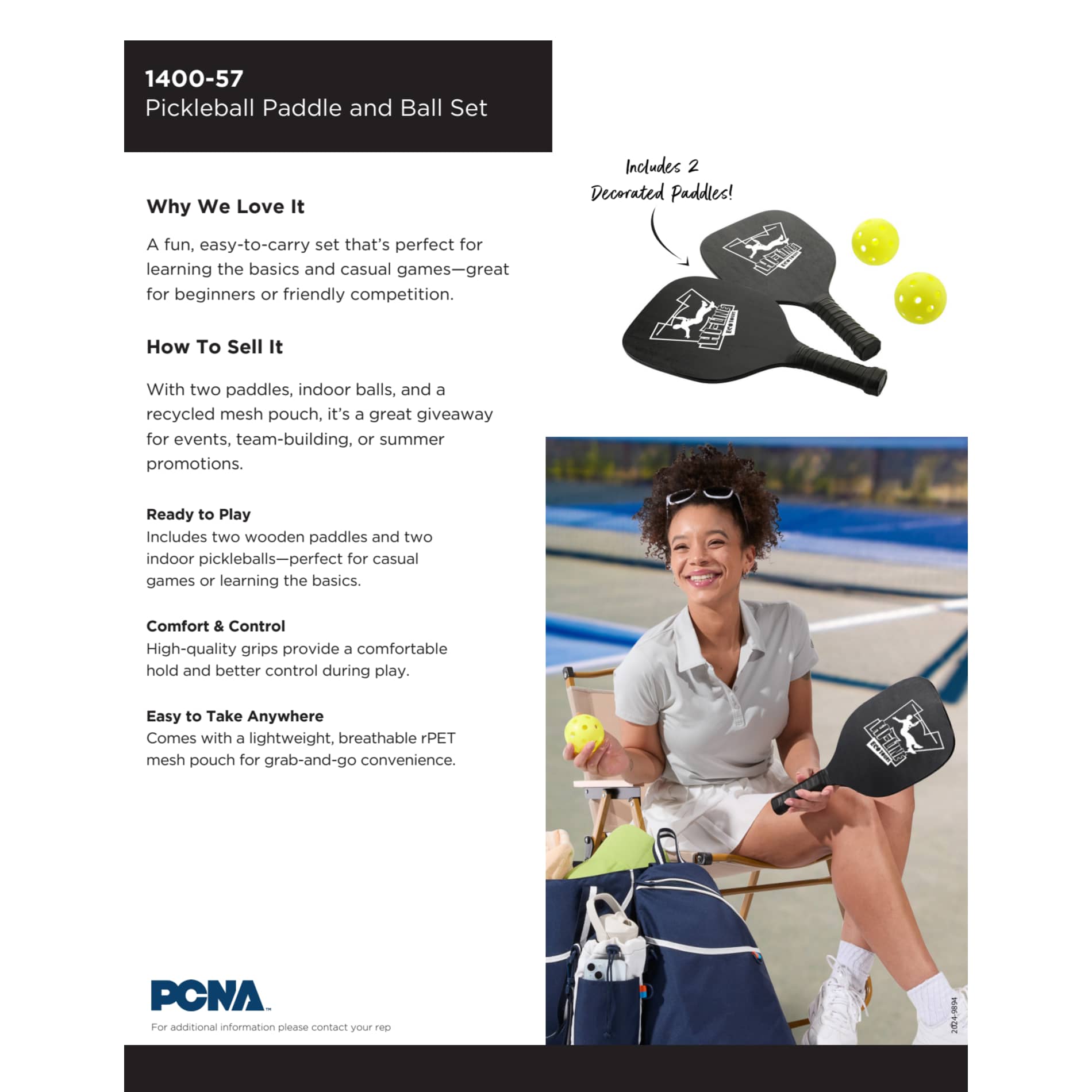 Pickleball Paddle and Ball Set 30