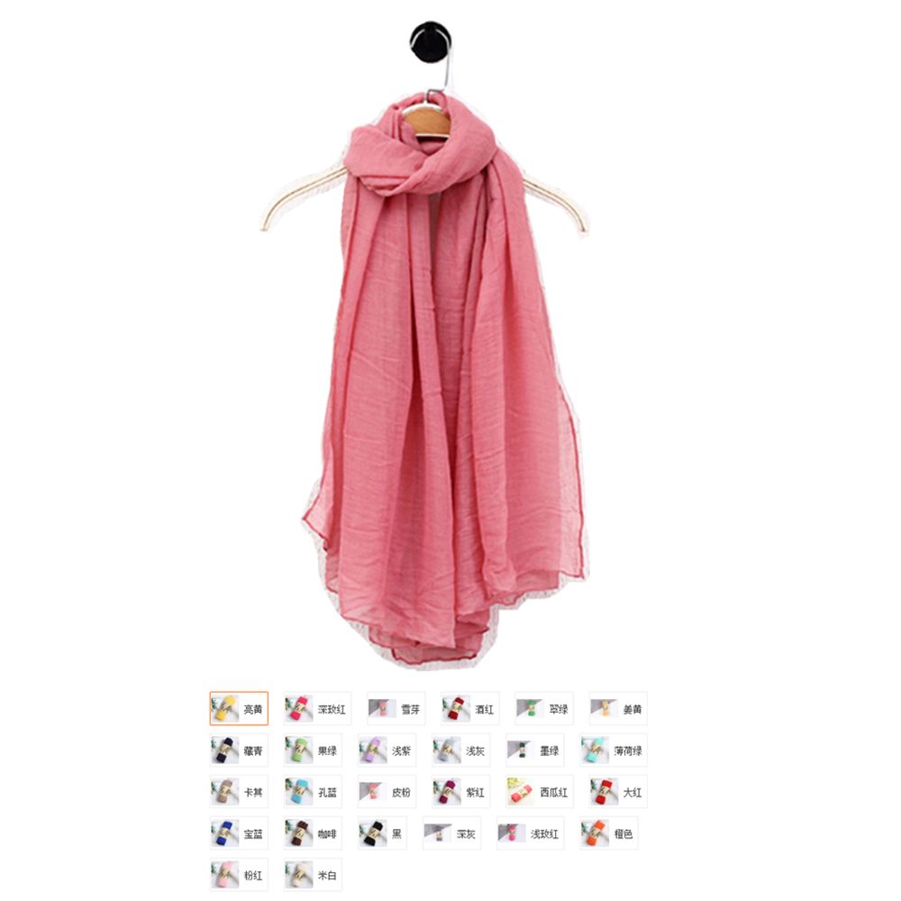 Women Cotton Linen Scarf 2