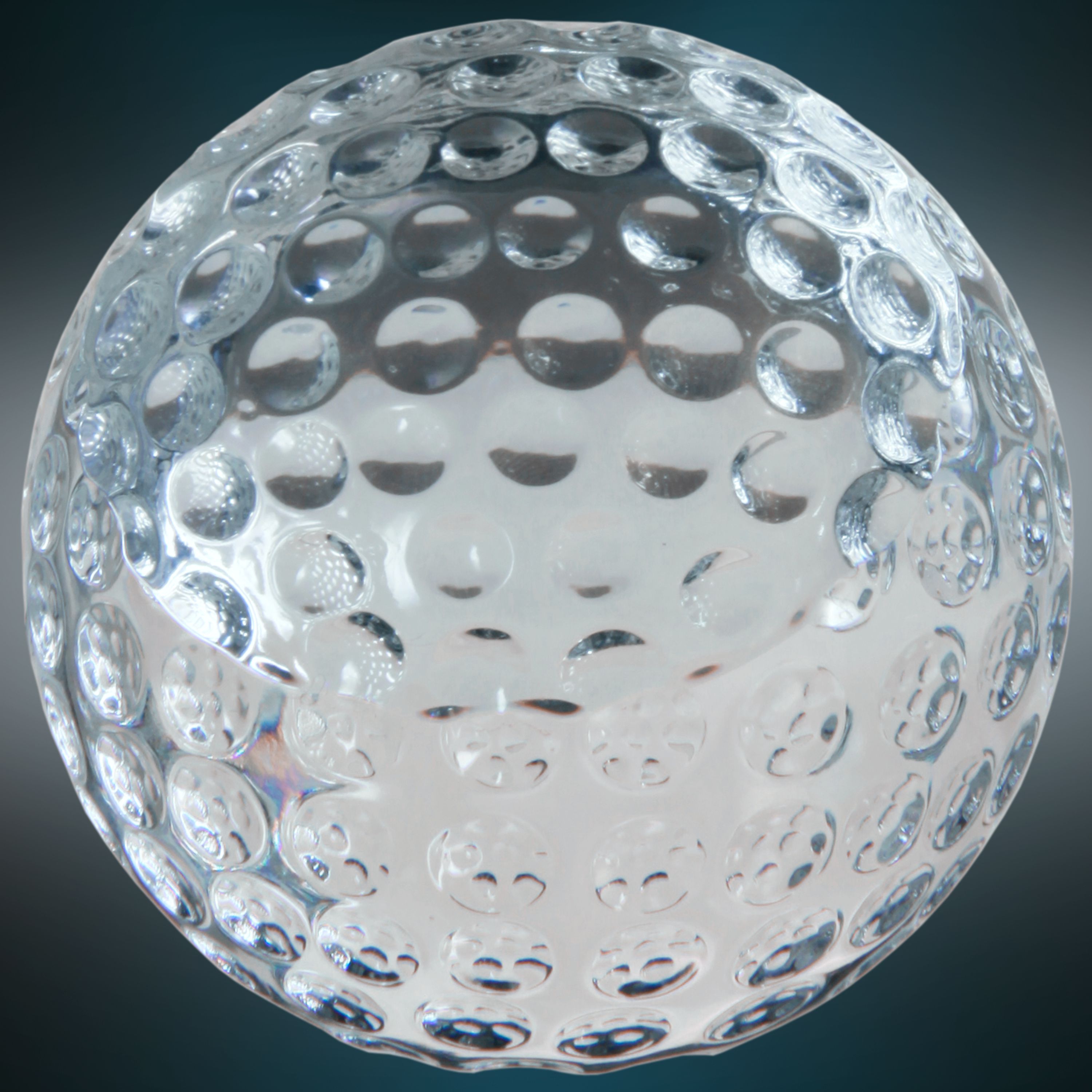 2 3/8" Crystal Golf Ball Paperweight Award 3