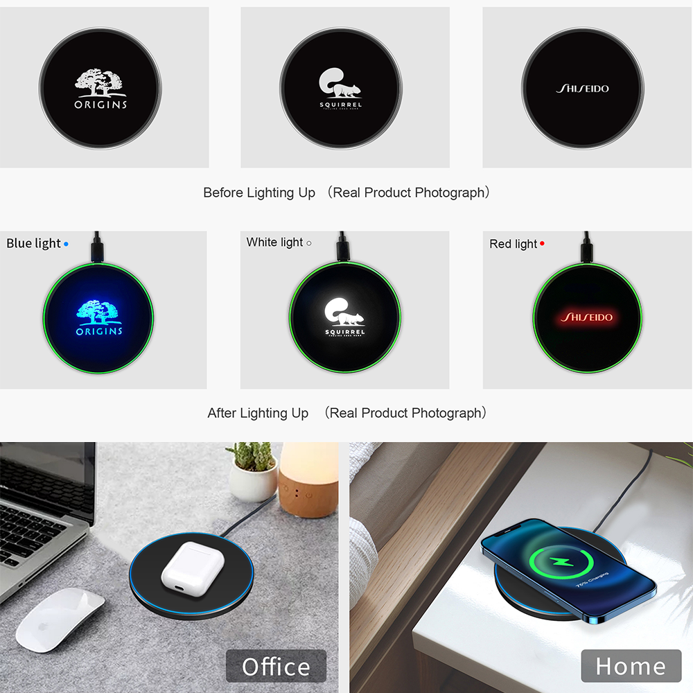 Walnut Street Light-up 15W Qi Wireless Charger 9