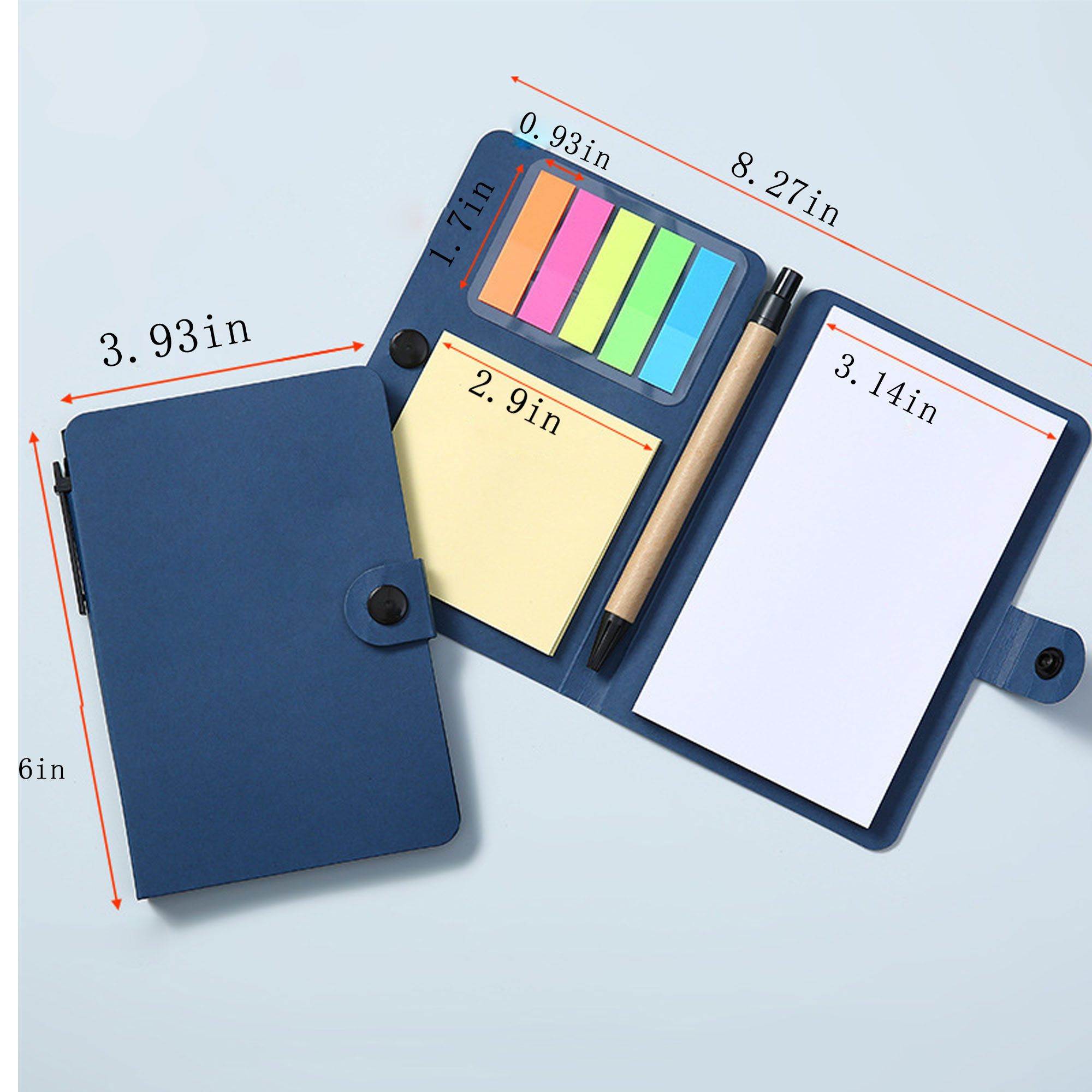 Multi-Color Sticky Notes & Page Marker Notebook Set 4
