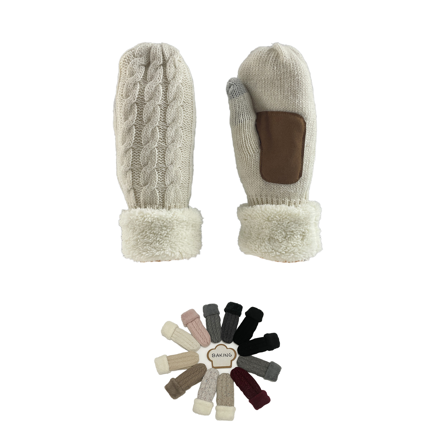 Warm Wool Knit Winter Gloves For Women 2