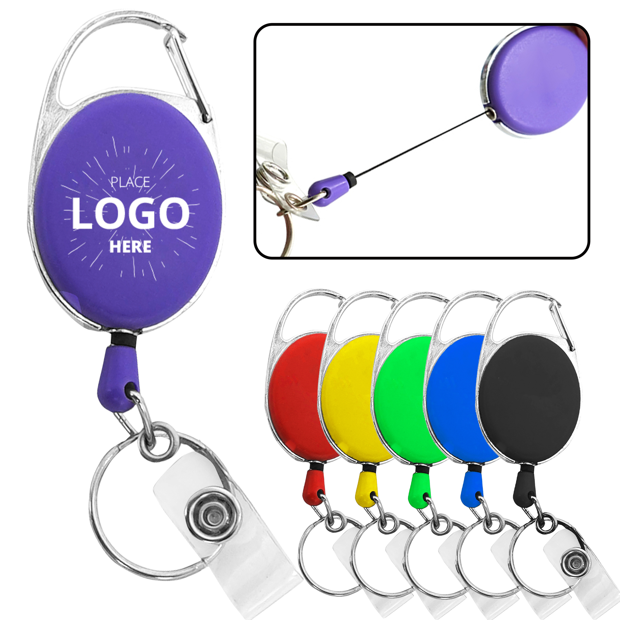 Retractable Badge Reel Keychain 2