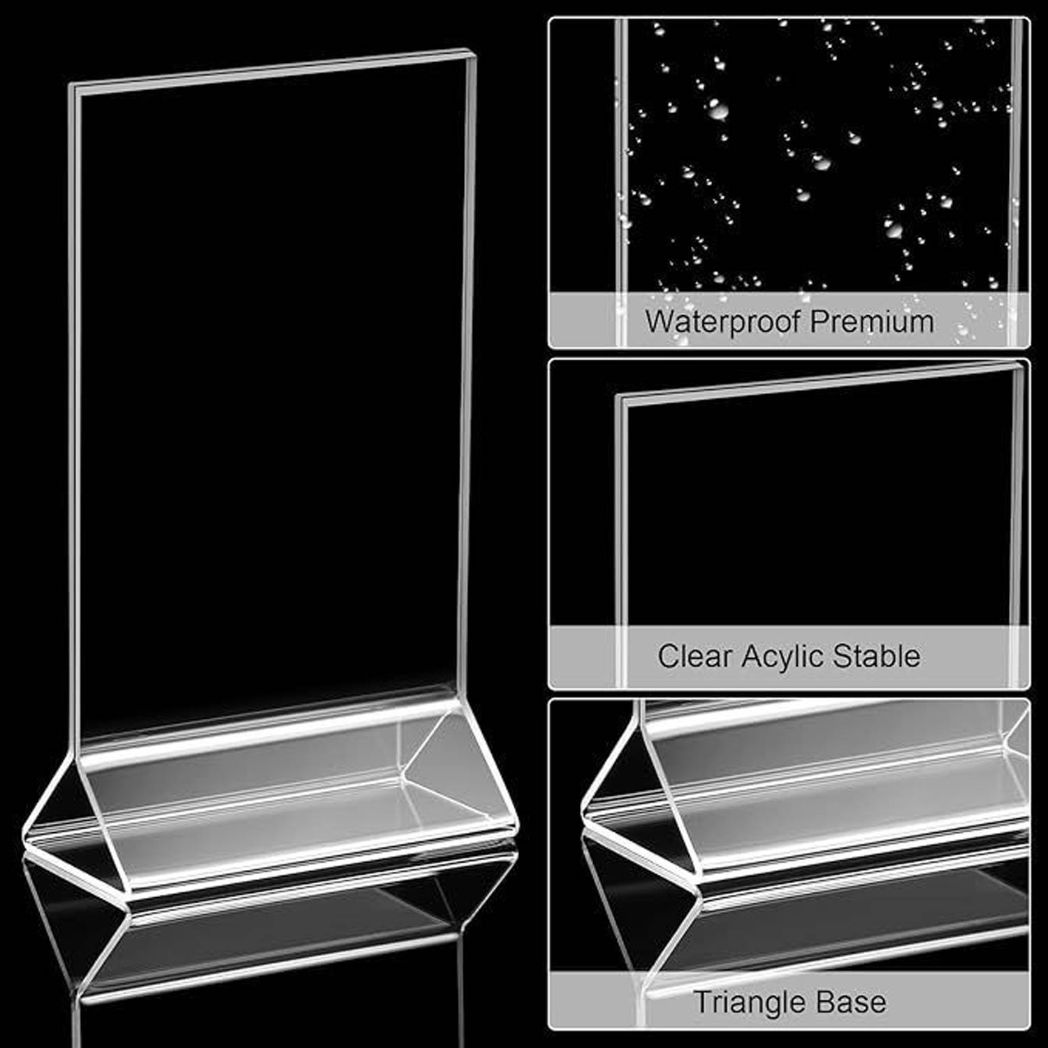 Acrylic Signage Transparent Table Display Stand 6