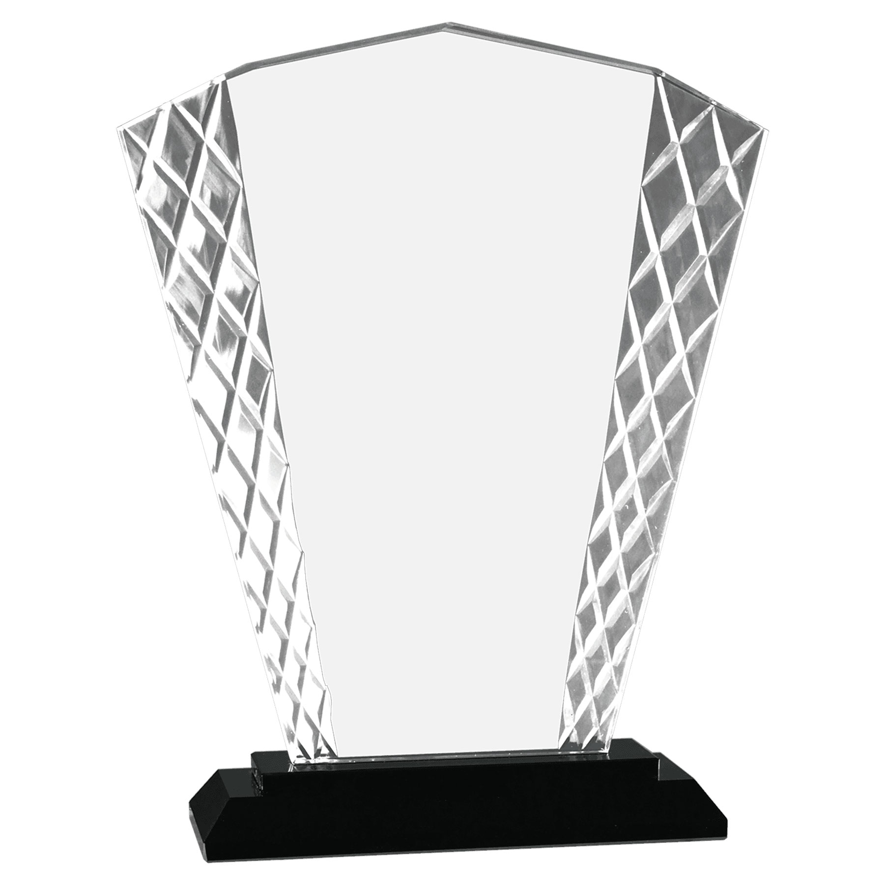 8" Fan Accent Glass on Black Base 2