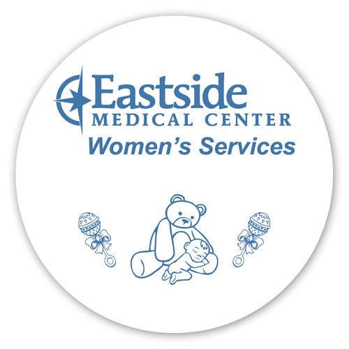 Screen Printed Poly Name Badge (3.5") Circle