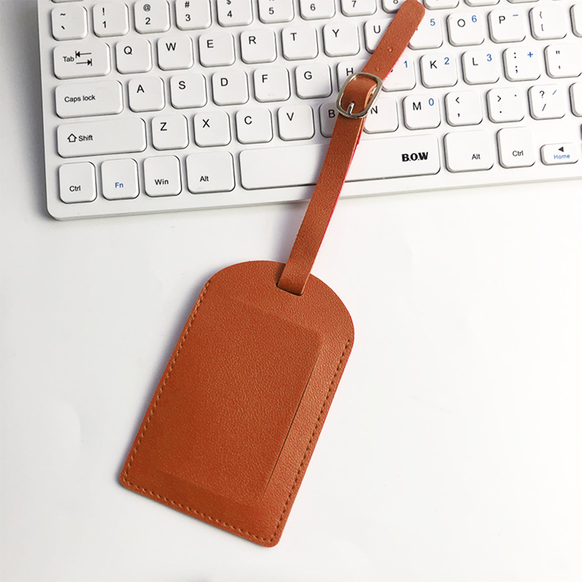 Vegan Leather Flip Open Luggage Tag 3