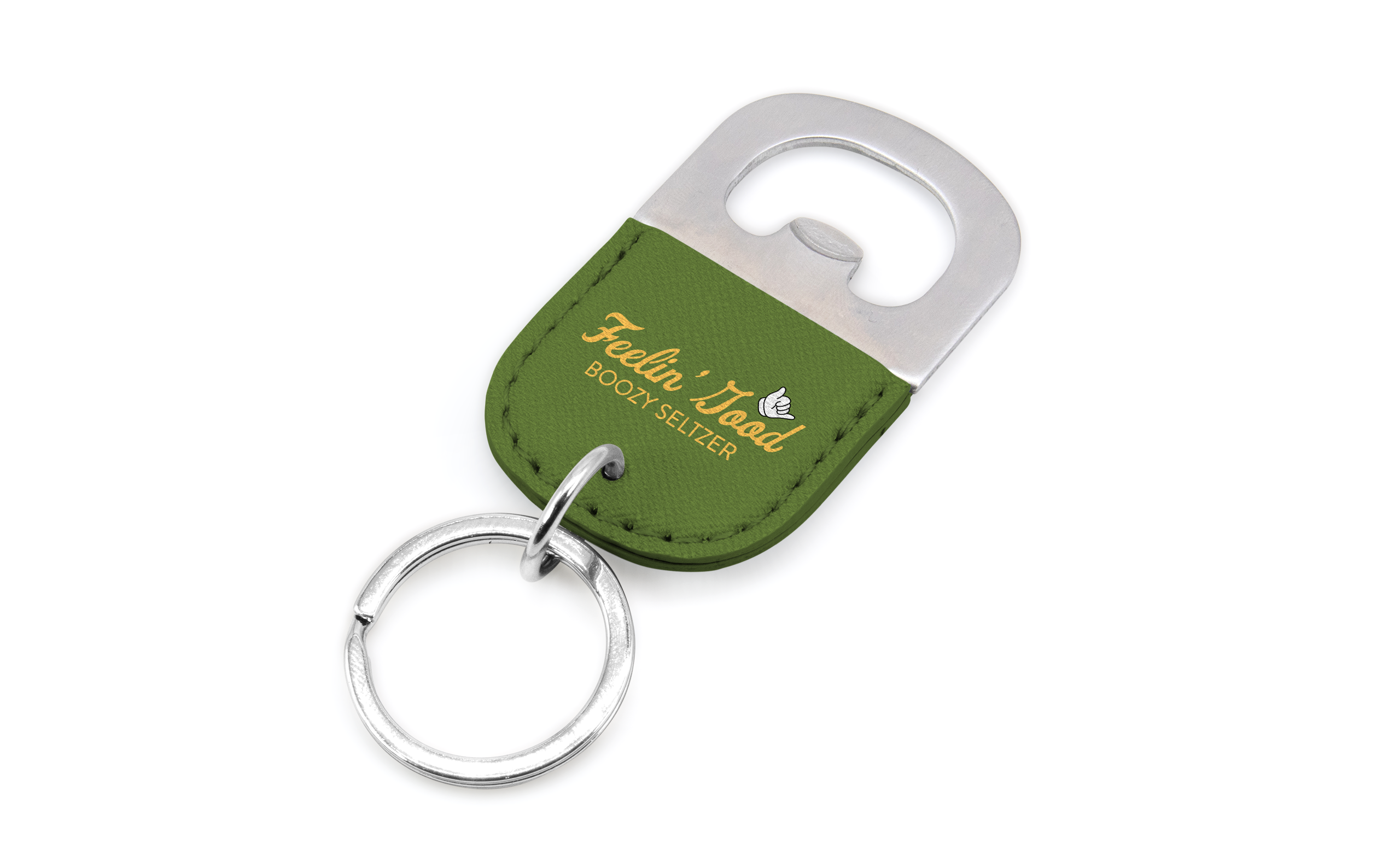 Vegan Leather Bottle Opener Key Chain