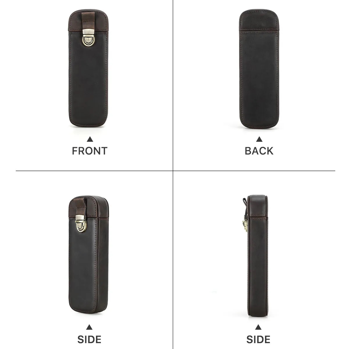 Exquisite Leather Handmade Hard Pen Storage Box 6