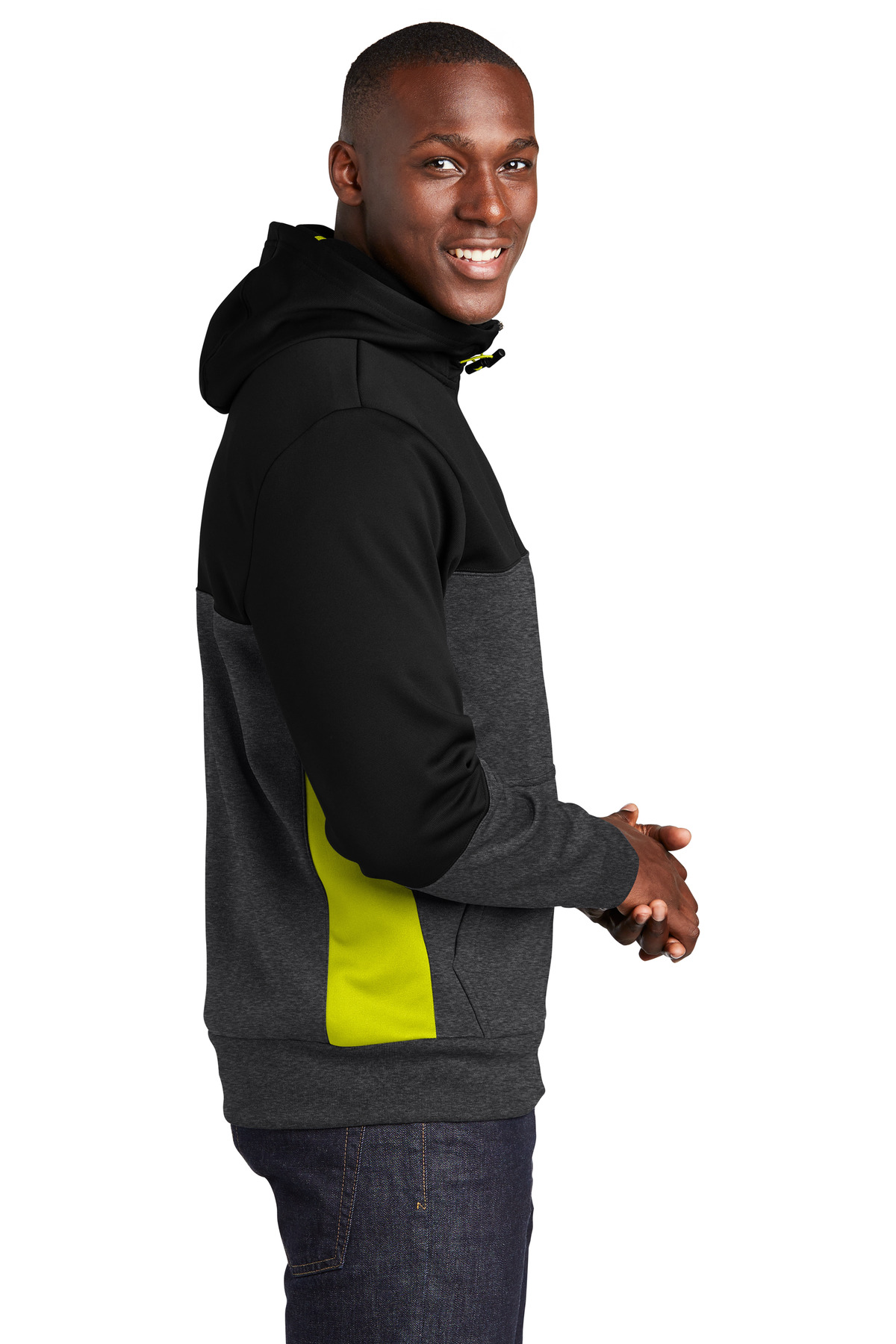 Sport-Tek Tech Fleece Colorblock Full-Zip Hooded Jacket. ST245 23