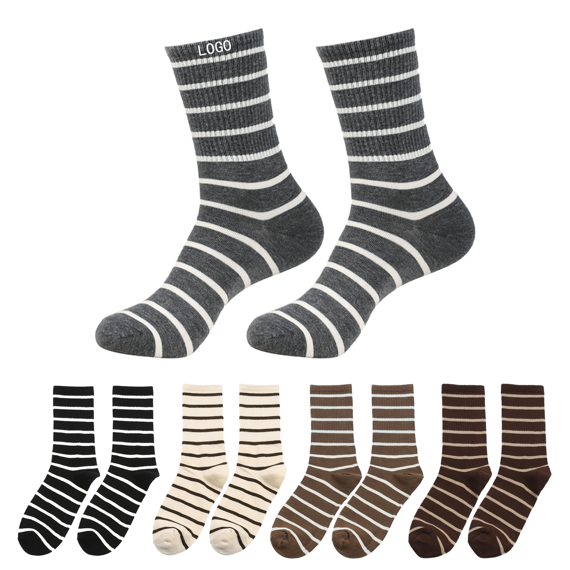 Cotton Sports Basketball Striped Mid-Tube Socks 2