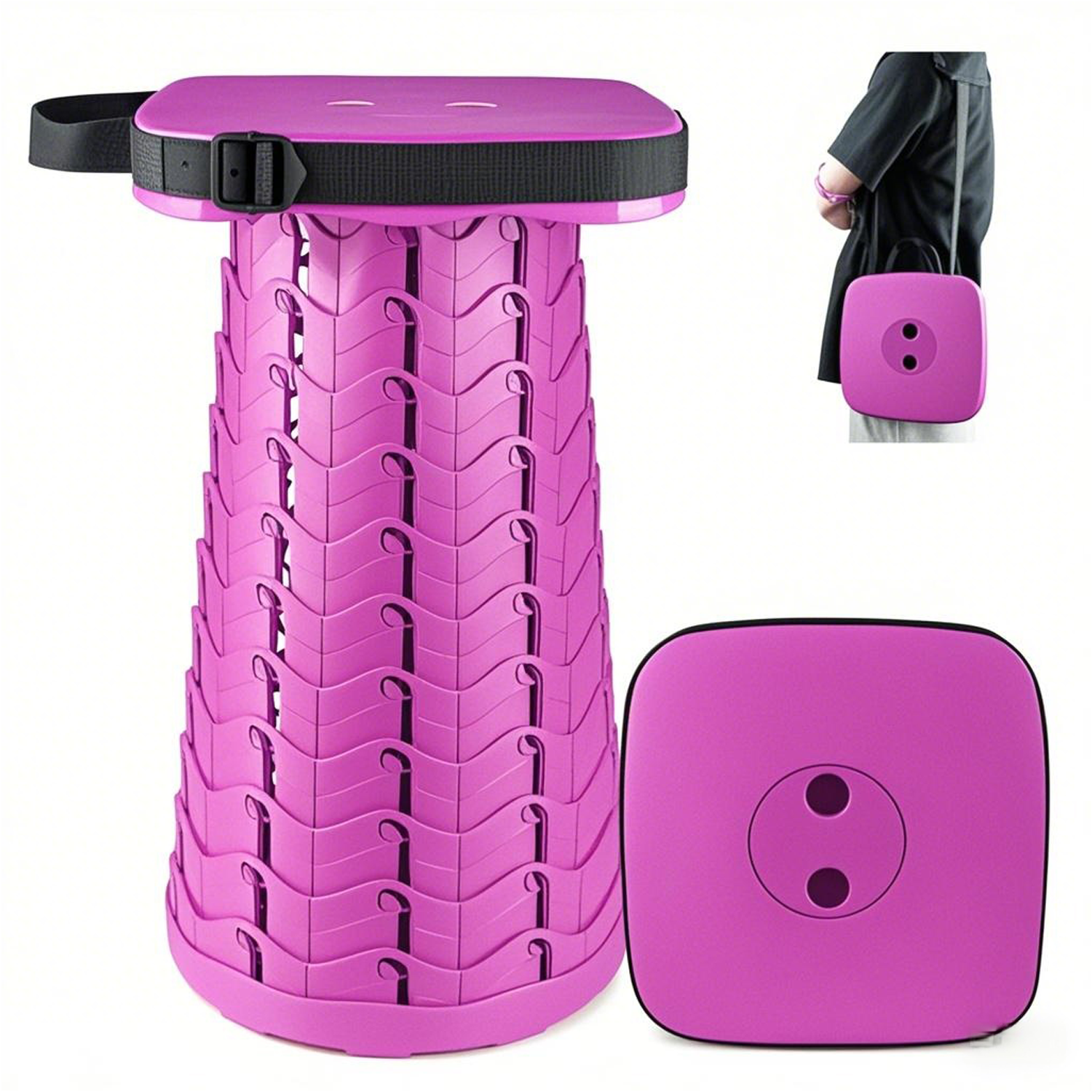 Foldable Adjustable Stool - Portable Outdoor Fishing Chair 11