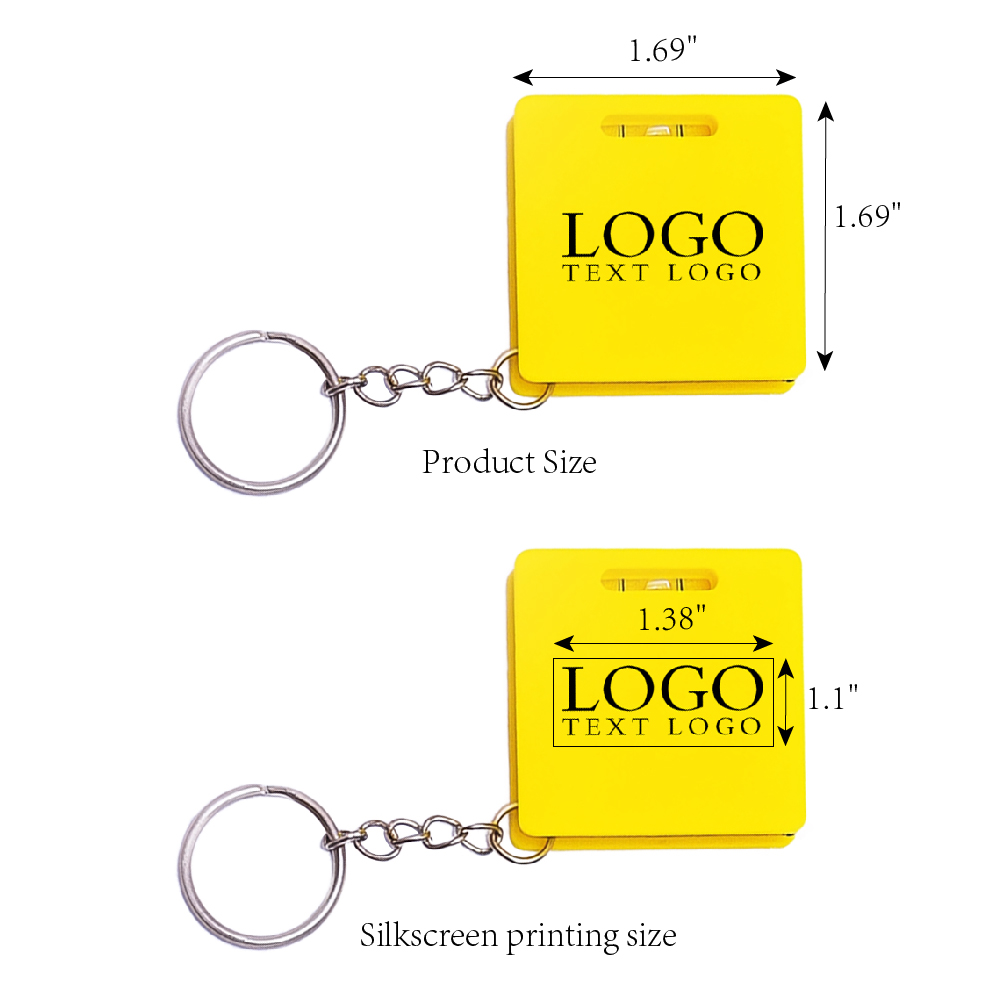 Square Level Tape Measure Key Tag 1