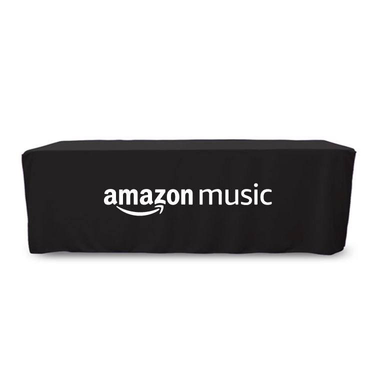 8 ft. Fitted PolyKnit™ Table Cover (WHITE LOGO ONLY) 2