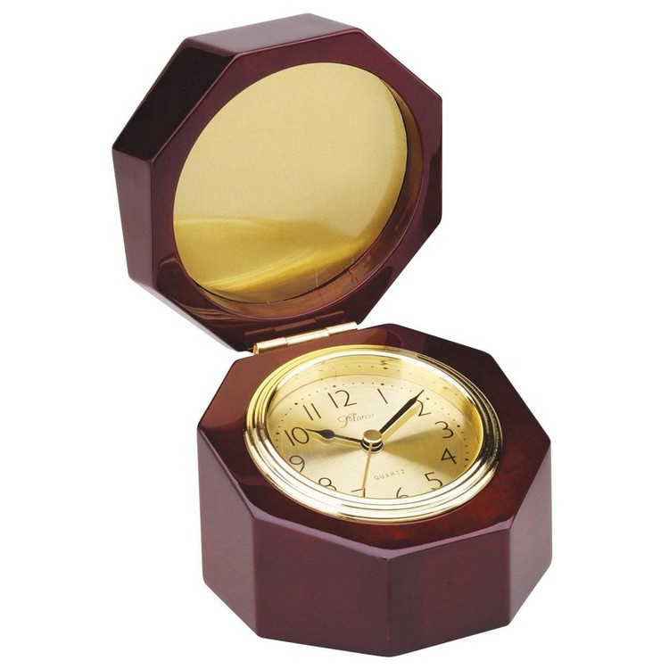 Elegant Rosewood Desk Clock