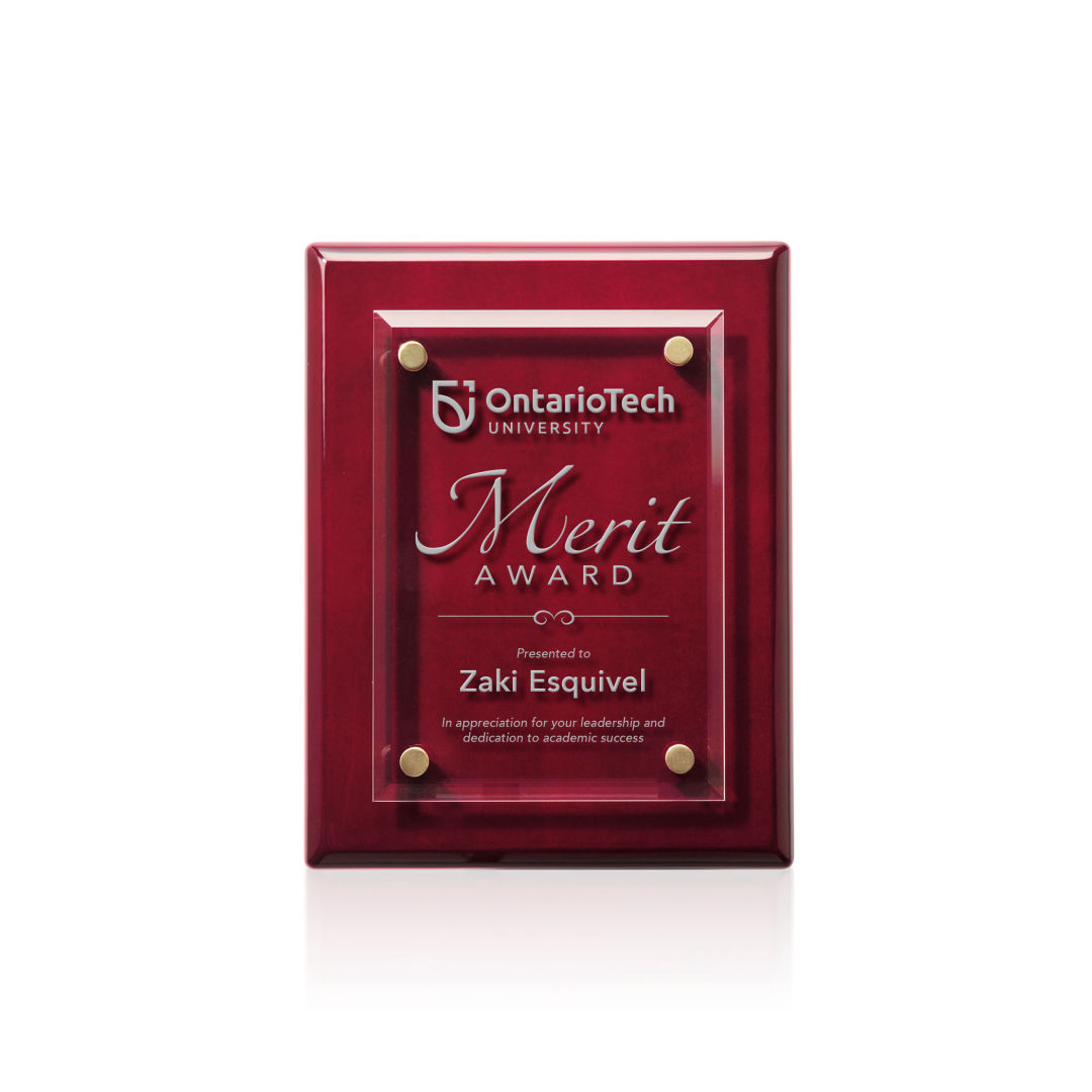 Caledon Plaque - Rosewood/Gold 11