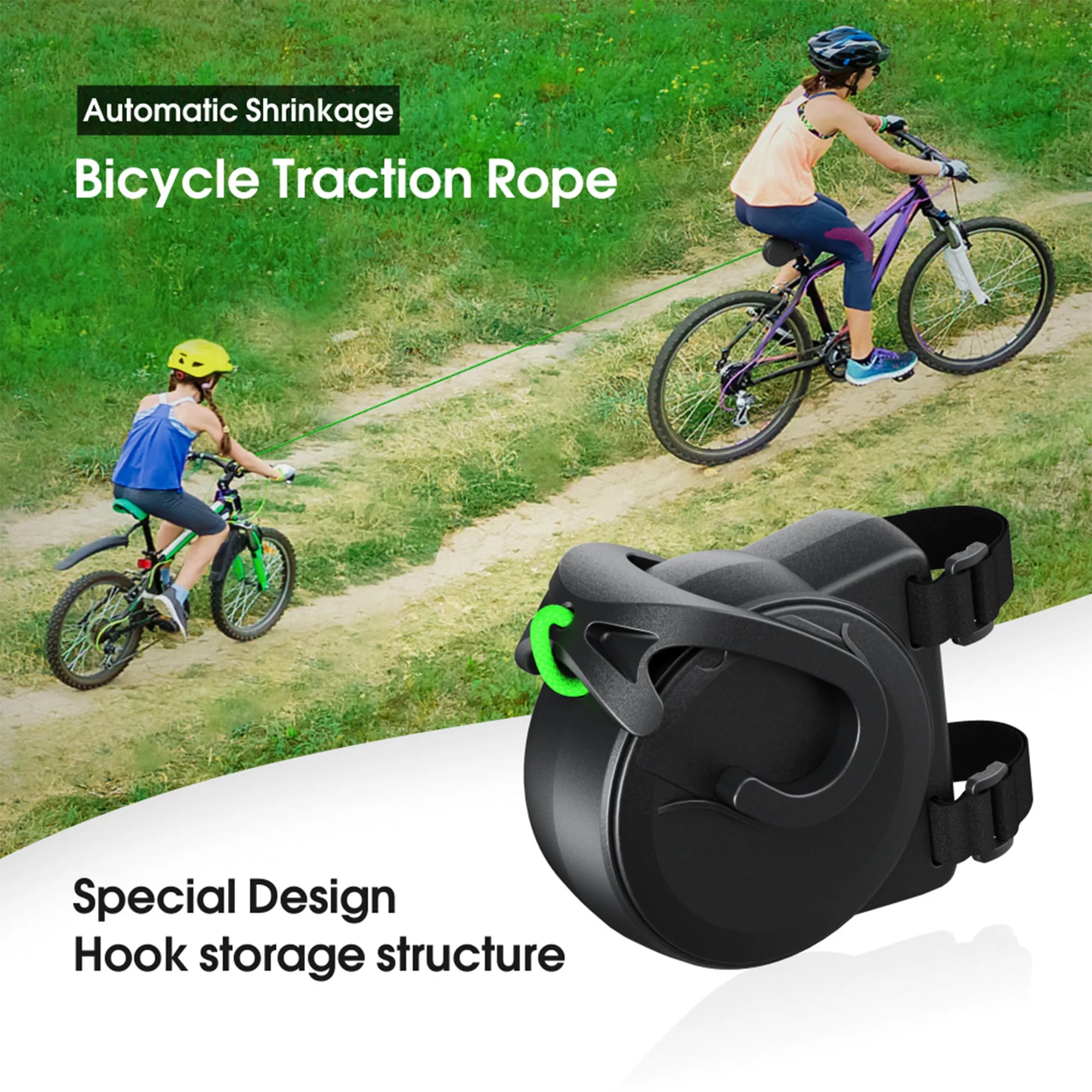 Extendable Bicycle Tow Cord Free Shipping 10