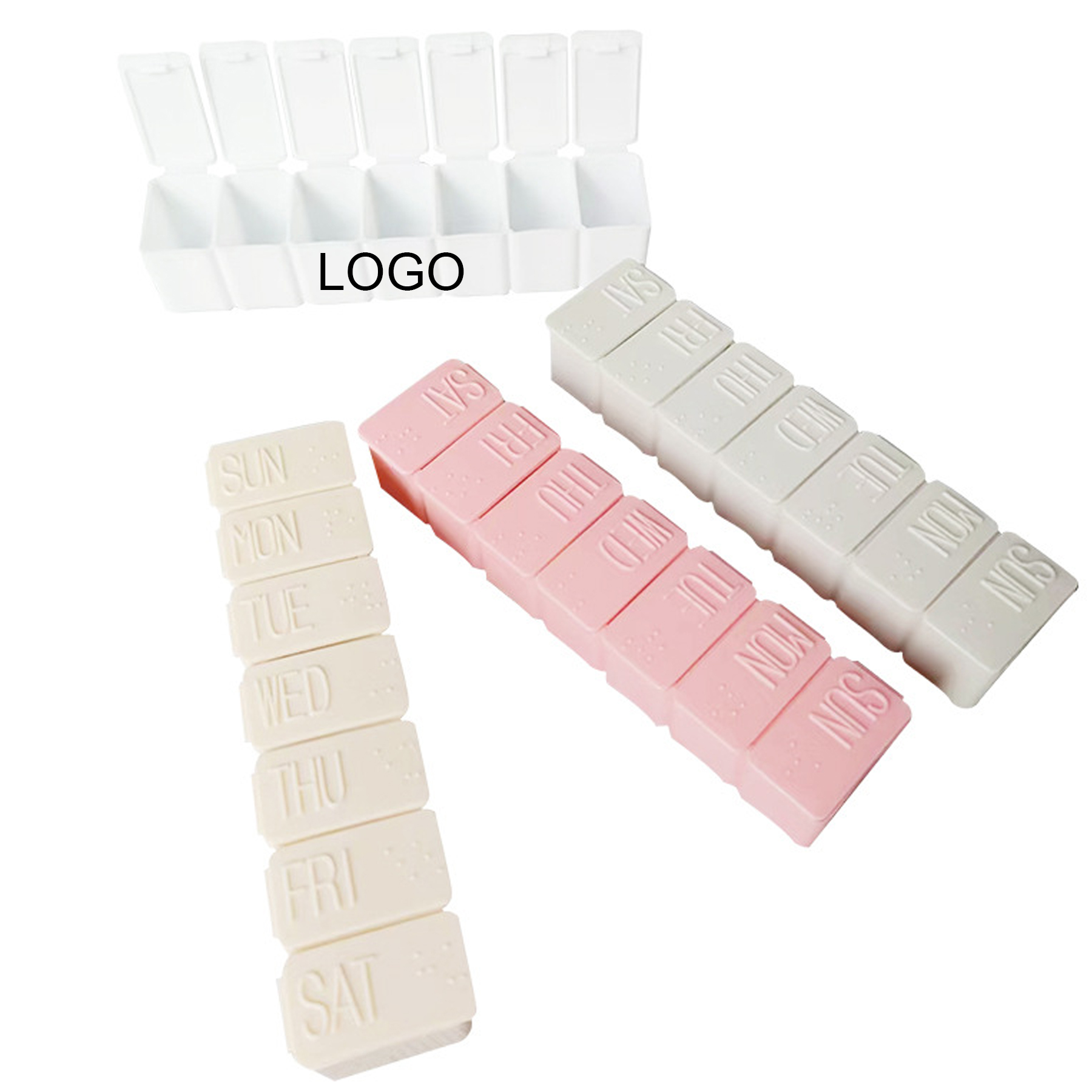 Large Rectangle Weekly 7-Day Pill Box 1
