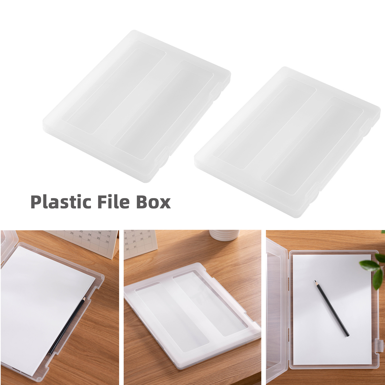 12.52 x 9.45 x 0.94 Inches Plastic Scrapbook Paper Storage Box 2