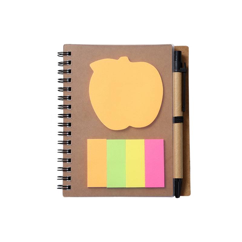 A6 Spiral Notebook W/ Pens & Sticky Notes 12