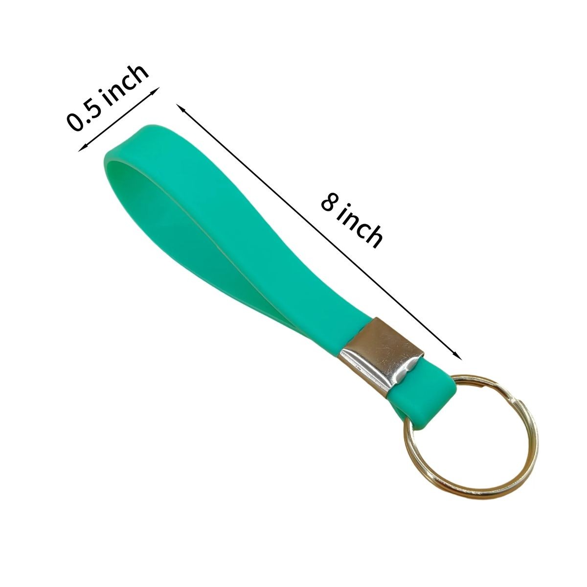 Durable Silicone Wristband Keychain with Custom Logo Branding 8