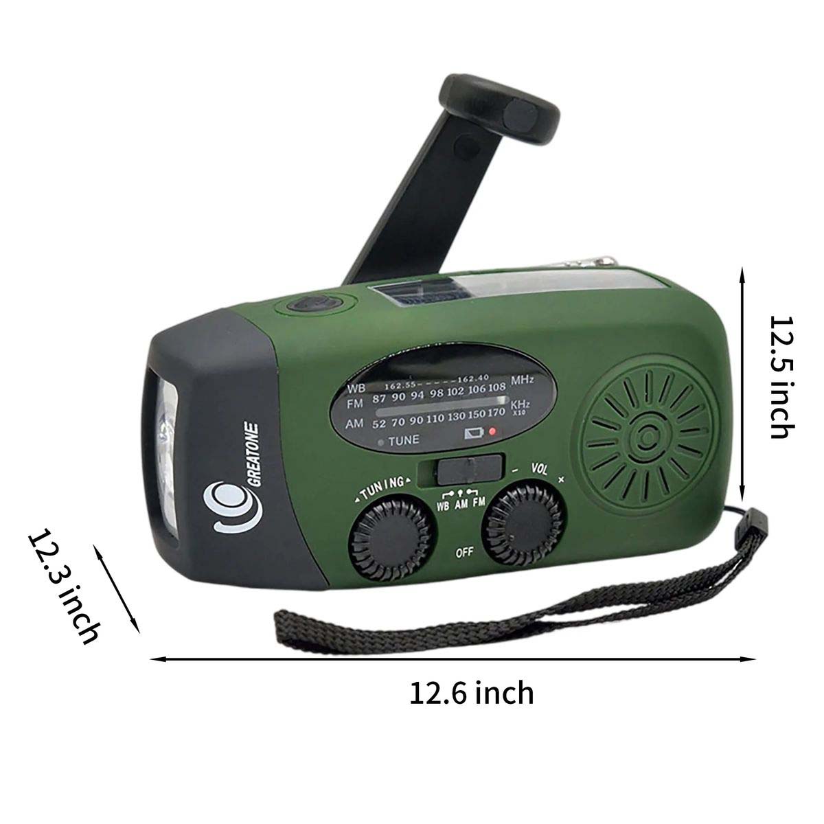 Solar and Hand Crank Emergency Radio with Flashlight 3