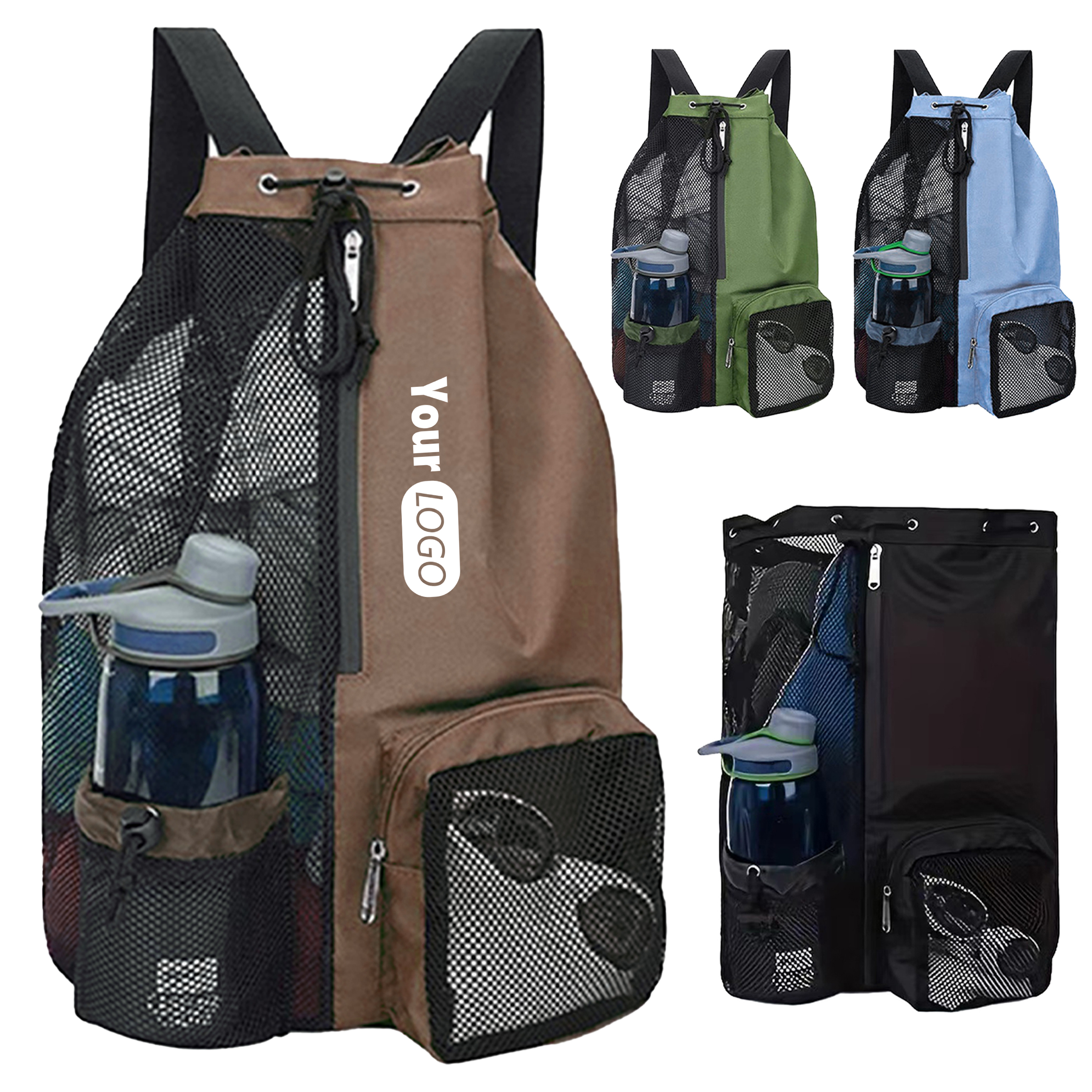 Nylon Breathable Mesh Gym And Beach Backpack 7