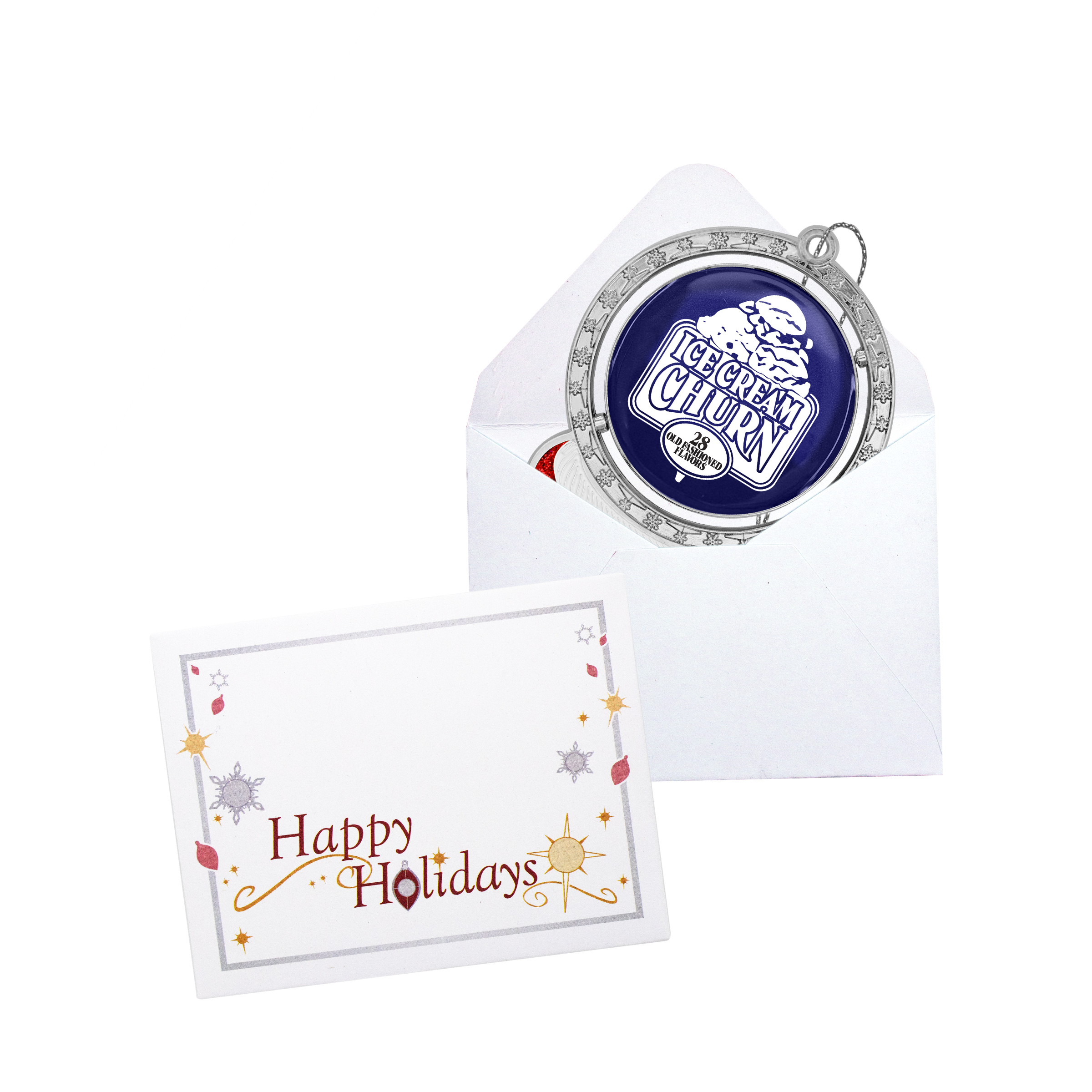 Spinner Snow Globe Holiday Ornament 3