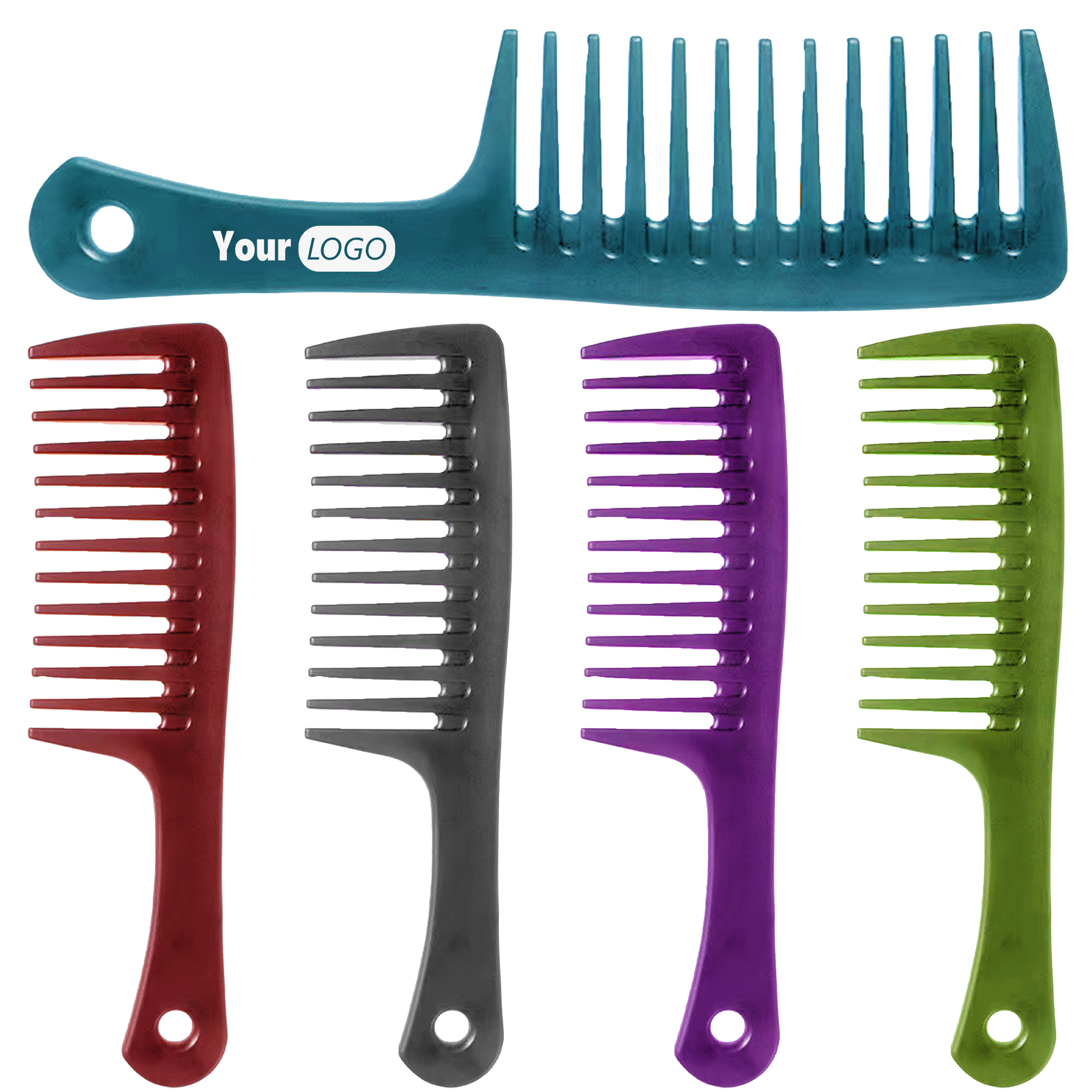 Plastic Wide Tooth Plastic Hair Comb 3