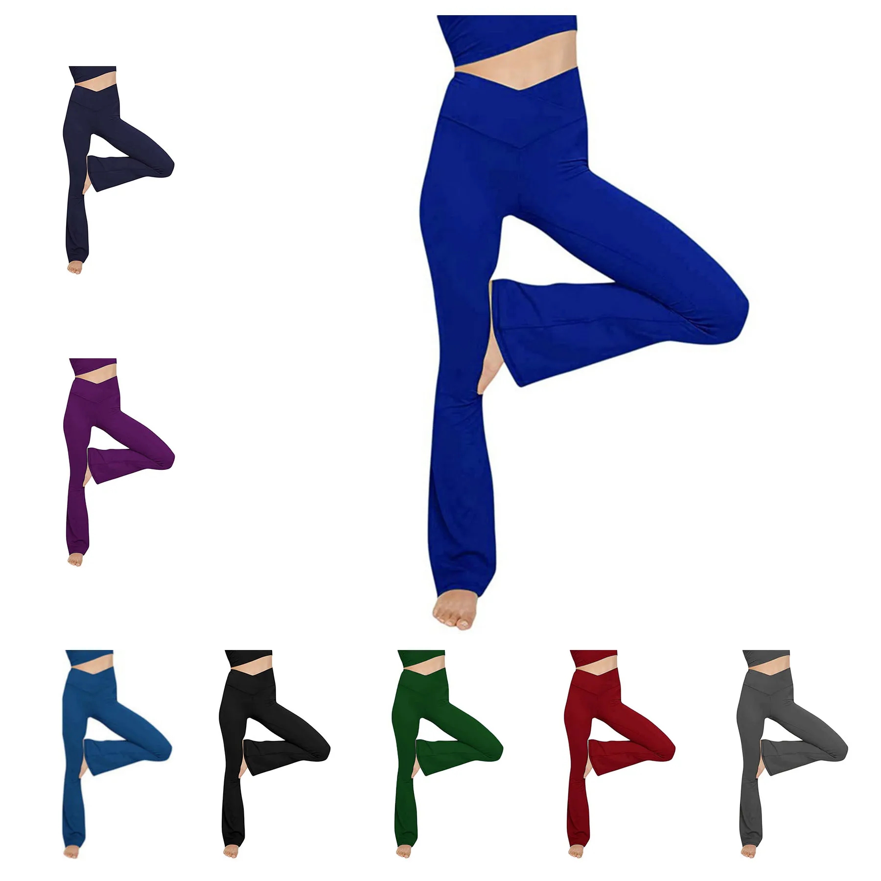 Soft High-waisted Yoga Flare Pants 10