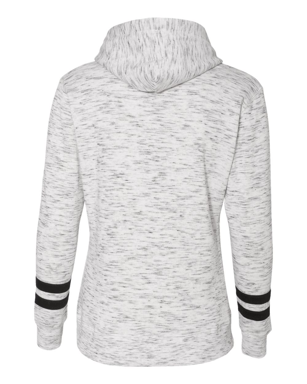 Women's Mélange Fleece Striped-Sleeve Hooded Sweatshirt - 8674 15