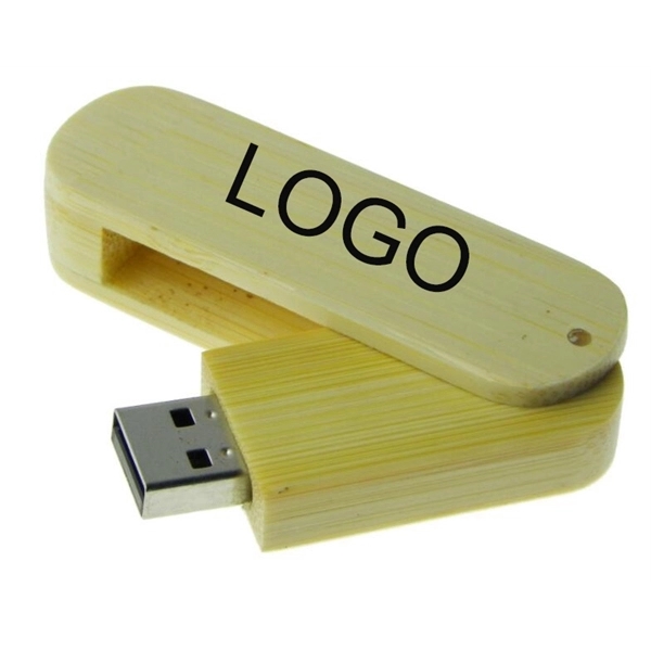 2GB Wooden Swivel USB Stick 2