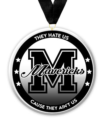 Acrylic Circle Medallions: Mavericks 3" Size, .25 1