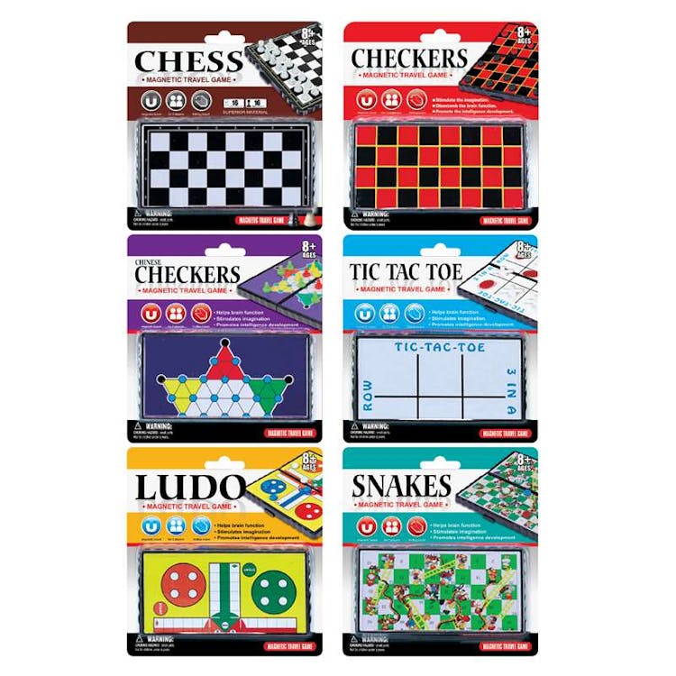 Magnetic Travel Games - Six Assorted 2