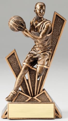 Basketball Female Checkmate Resin Sculpture 2