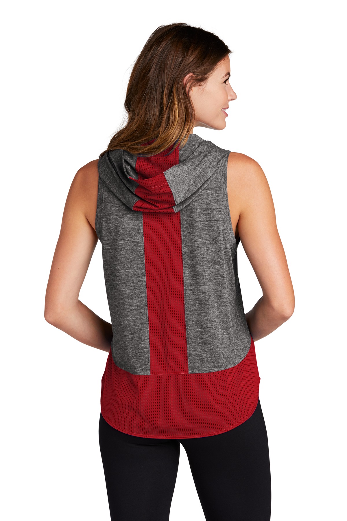 Sport-Tek Women's PosiCharge Tri-Blend Wicking Draft Hoodie Tank. LST410 18