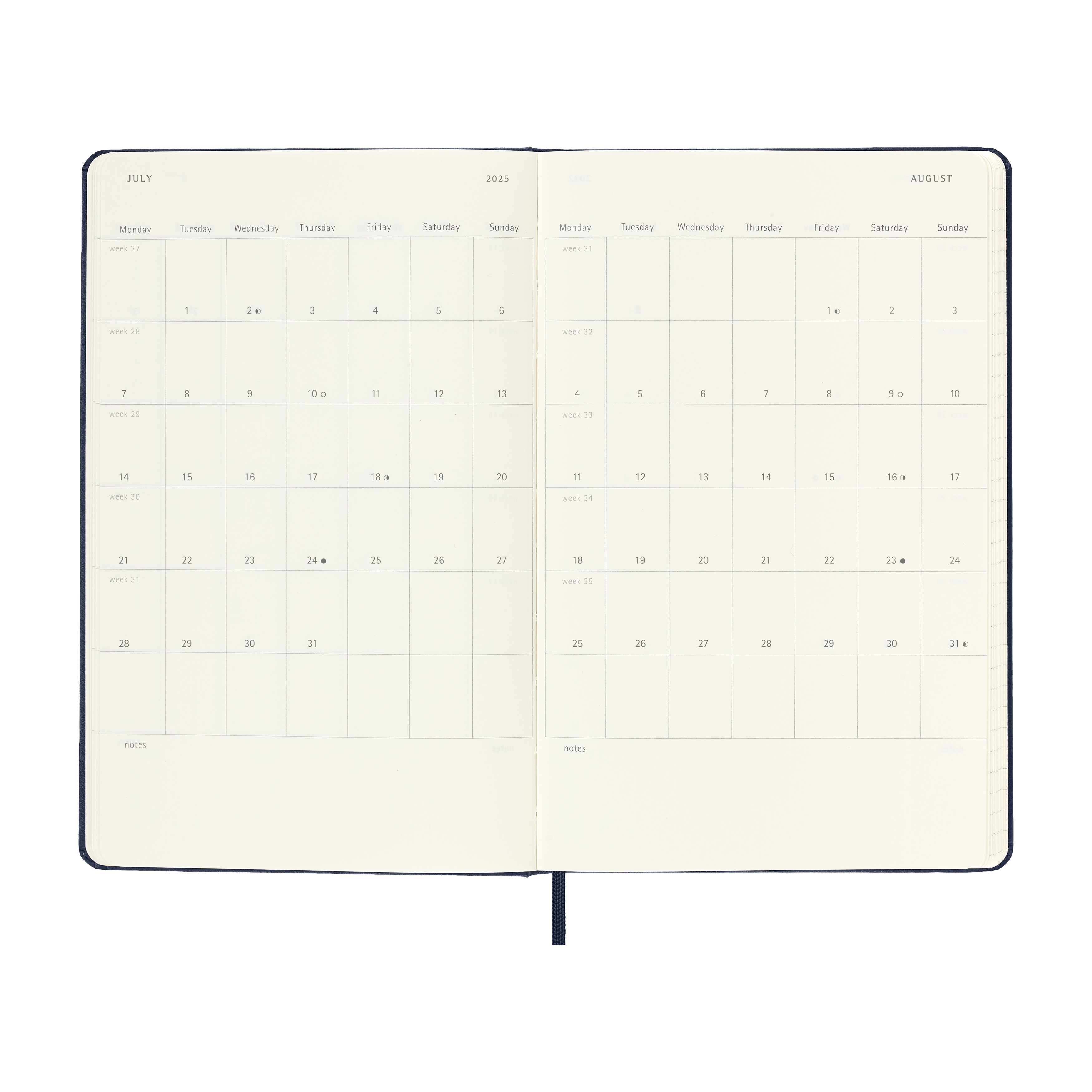 Hard Cover Large 18 Month Daily 2024-2025 Planner