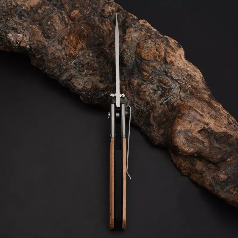 ApexBlade - Olivewood Folding Pocket Knife with Stainless Steel Blade – Full-Color & Gift Box Option 6