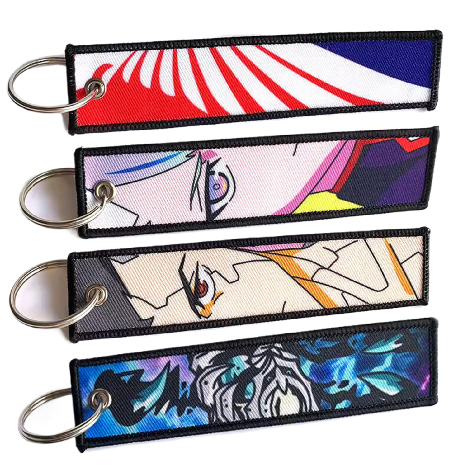 Full Color Fabric Keychain with Metal Ring 6